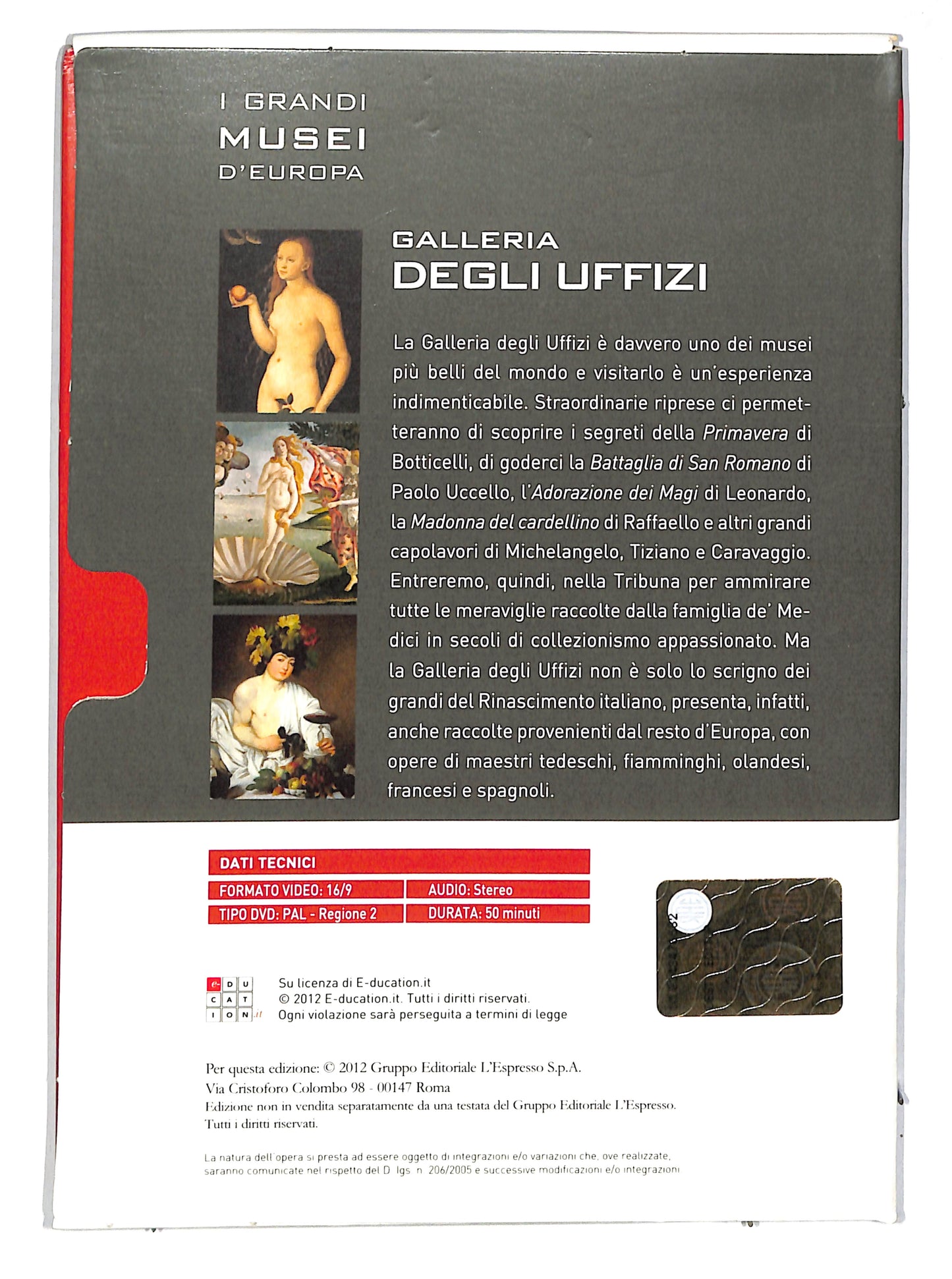 EBOND Galleria degli uffizi - i grandi musei d'europa EDITORIALE DVD DB704914