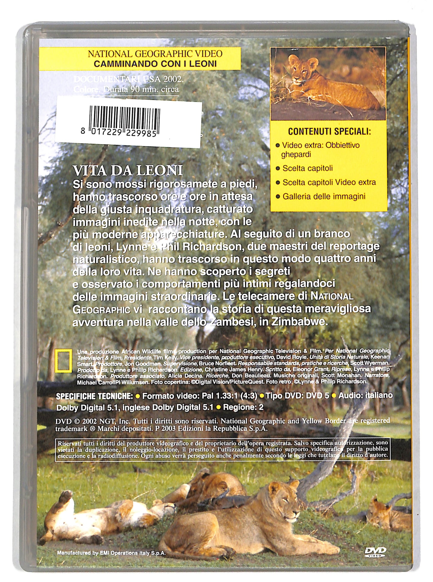 EBOND Camminando Con i Leoni - National Geographic EDITORIALE DVD DB704923