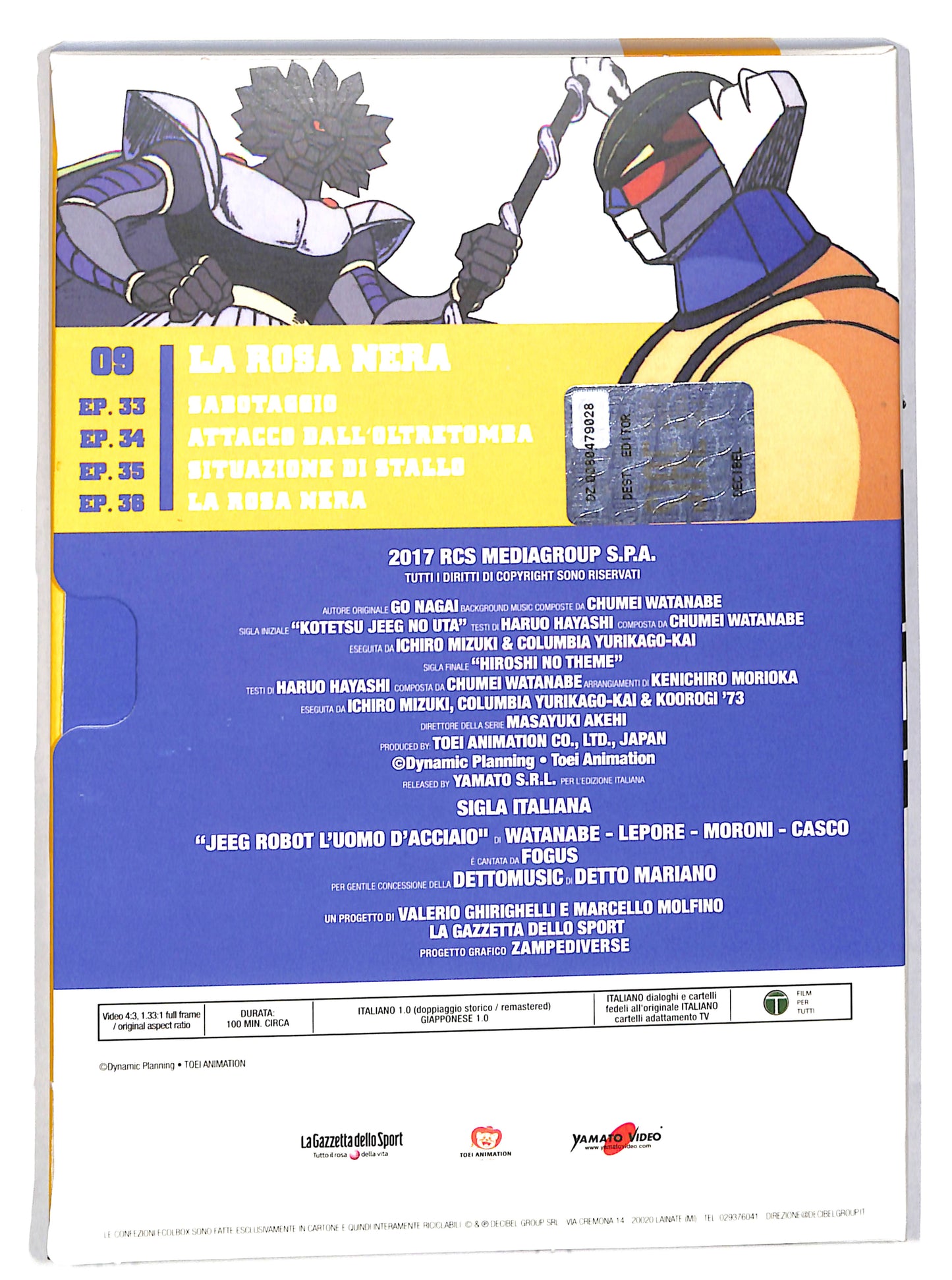 EBOND Jeeg Robot d'acciaio - La rosa nera vol 9 EDITORIALE DVD DB705102