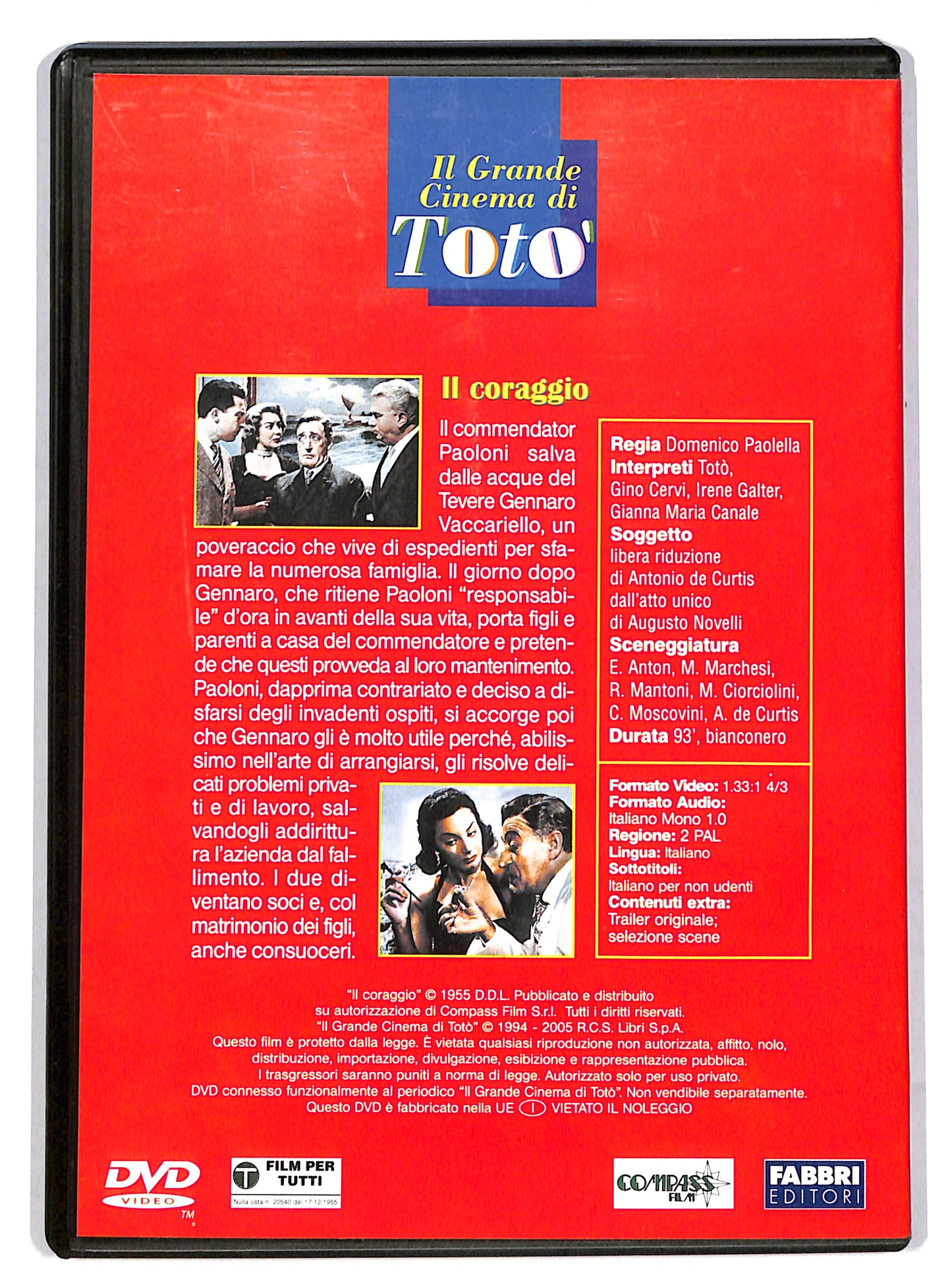 EBOND Il grande cinema di Toto - Il coraggio EDITORIALE DVD DB705113