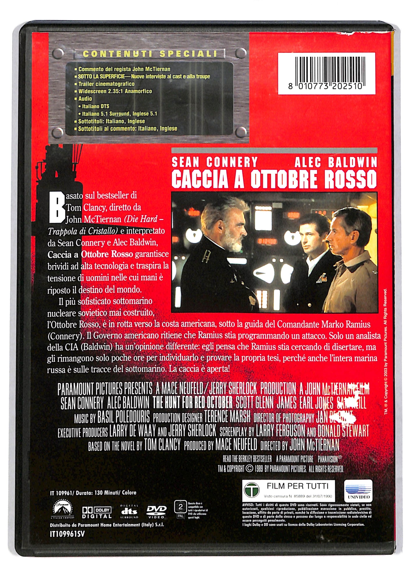 EBOND Caccia a Ottobre Rosso EDIZIONE SPECIALE DVD DB705124