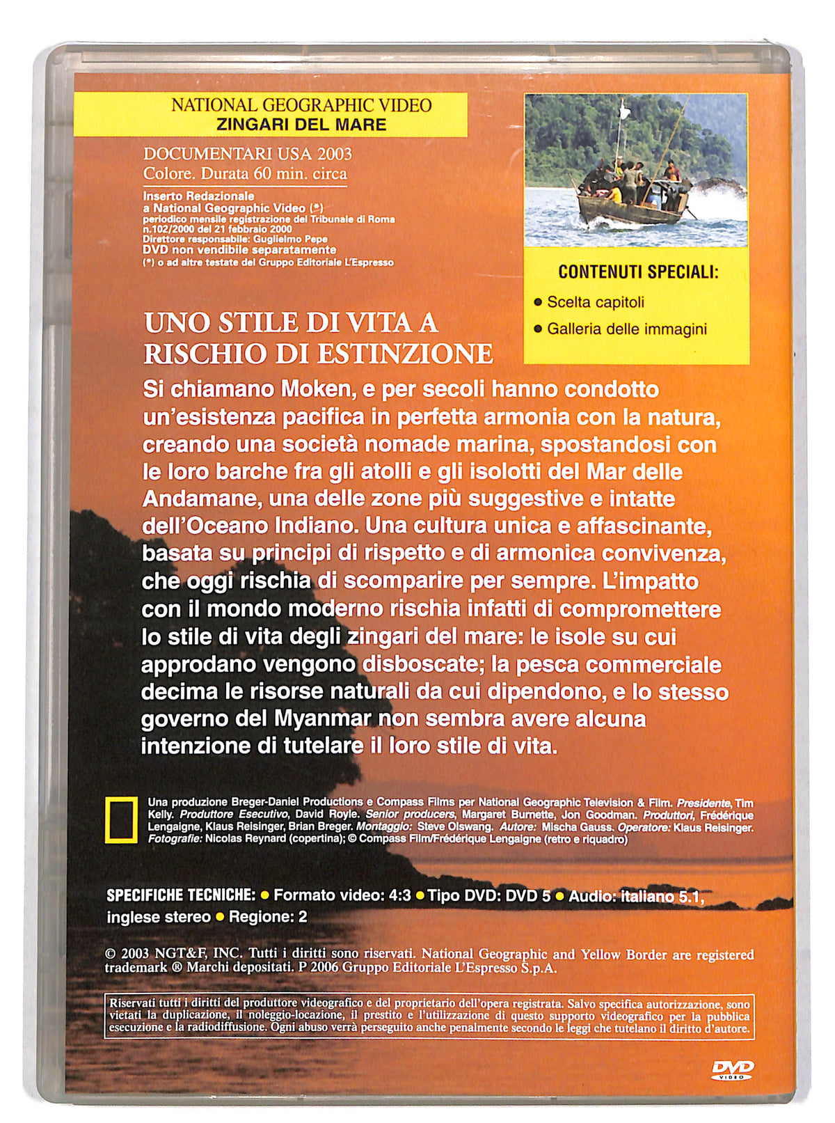 EBOND Zingari del mare - National geographic EDITORIALE DVD DB705126