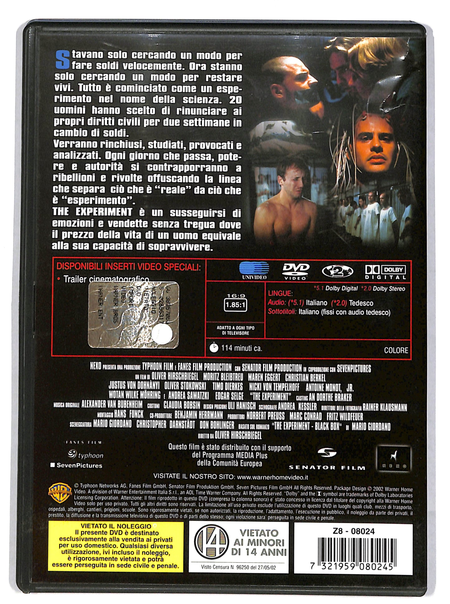 EBOND The Experiment DVD DB705138