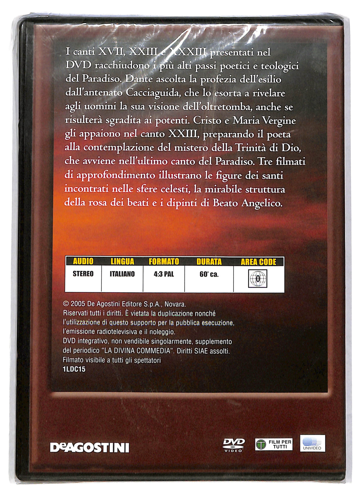 EBOND La divina commedia - paradiso canto XVII - XXIII EDITORIALE DVD DB705141