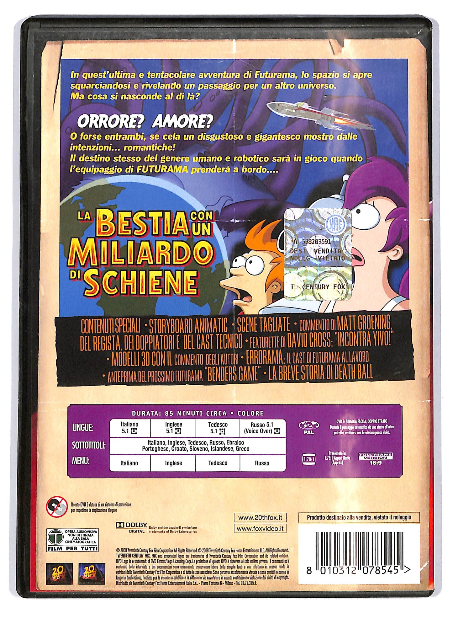 EBOND Futurama - La bestia con un miliardo di schiene DVD DB706145