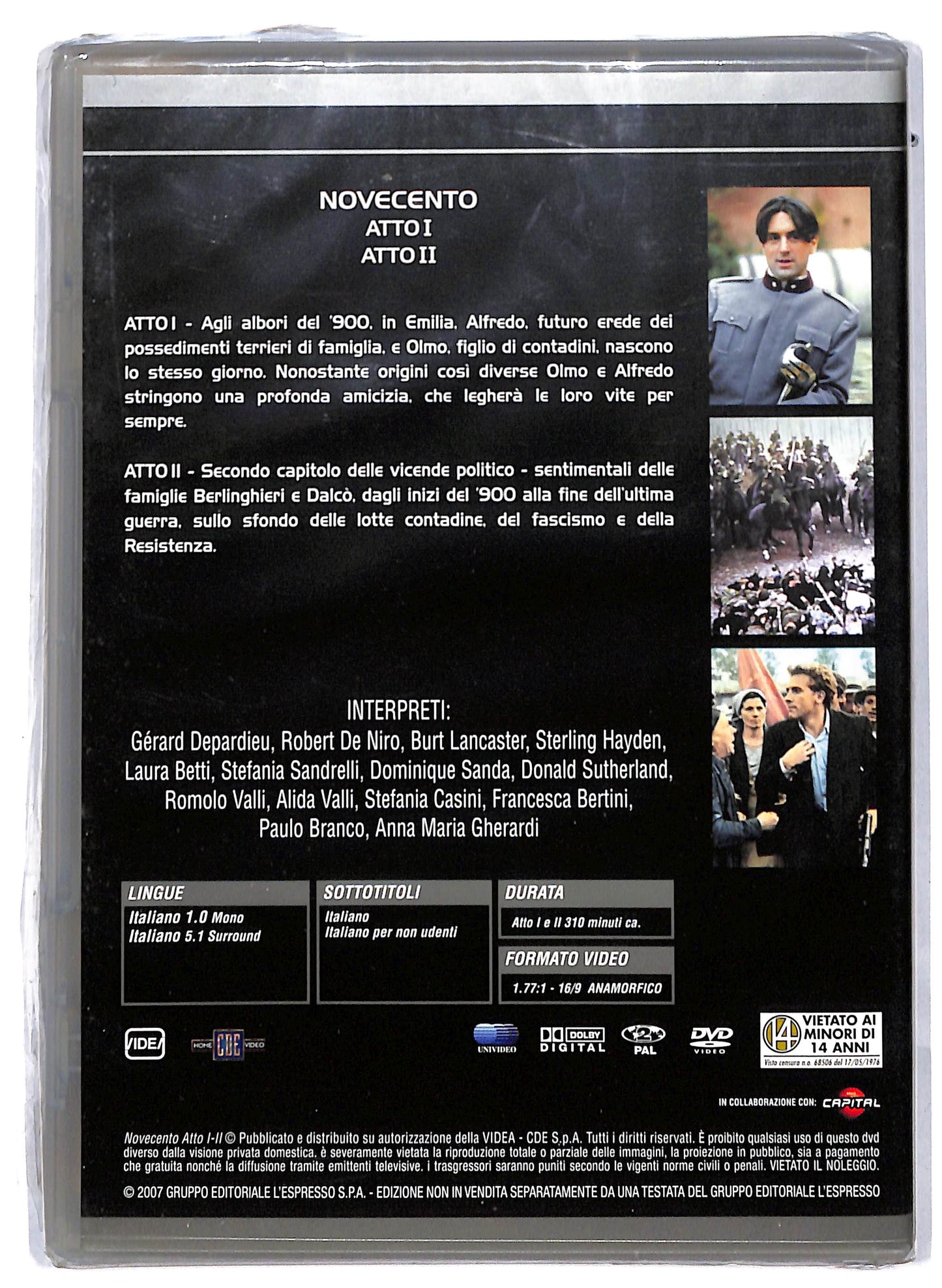 EBOND Novecento atto I atto II EDITORIALE DVD DB706306