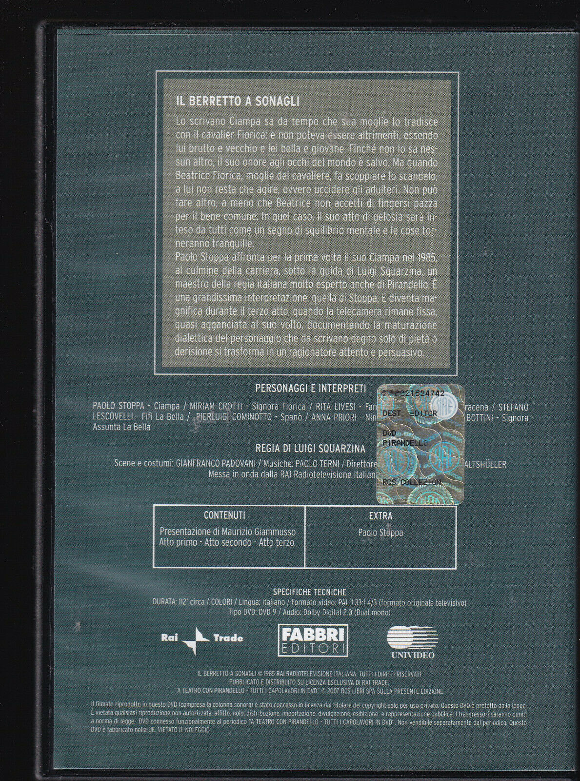 EBOND Il Berretto a Sonagli DVD DB706417