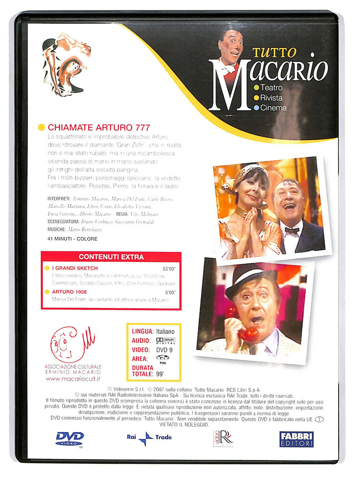 EBOND Tutto Macario - Chiamate Arturo 777  Editoriale DVD DB706728