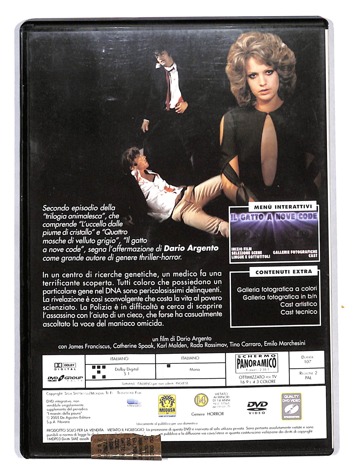 EBOND Il Gatto a Nove Code EDITORIALE DVD DB706962