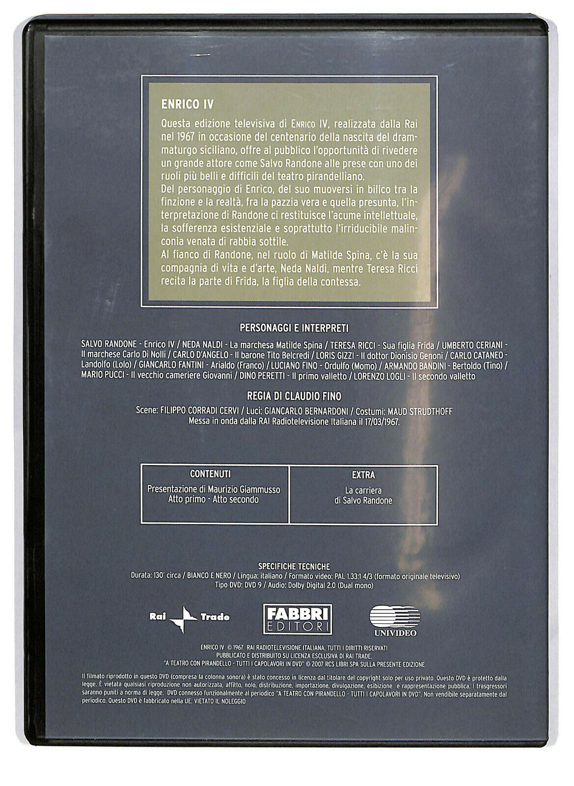 EBOND A Teatro Con Pirandello - Enrico Iv  Editoriale DVD DB707105