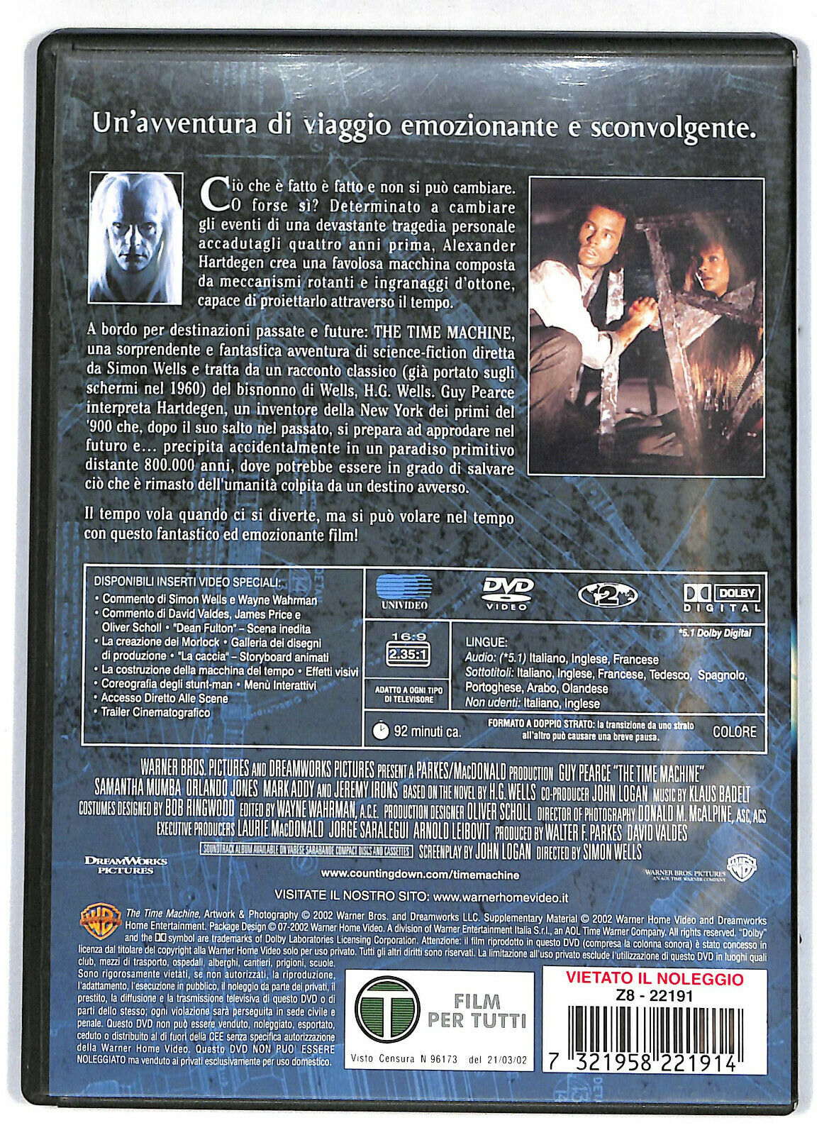 EBOND The Time Machine DVD DB707313