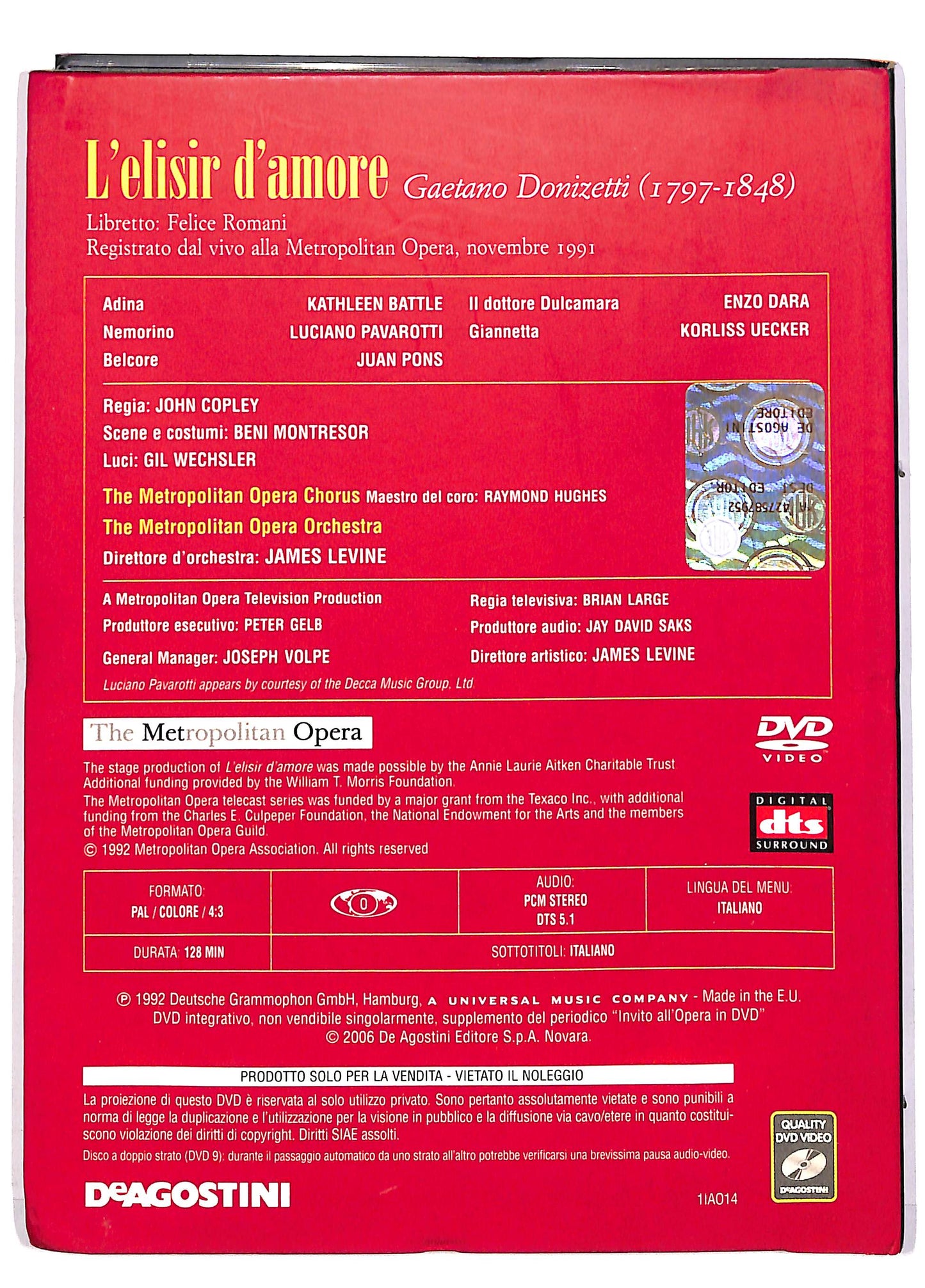 EBOND L'elisir d'amore - Invito all'Opera in - Deagostini DVD DB708423