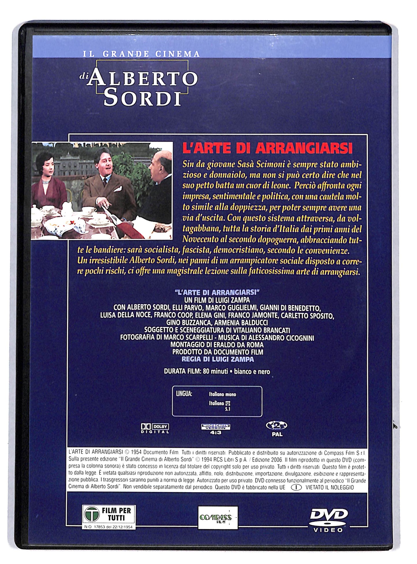 EBOND L'arte di arrangiarsi Grande Cinema Alberto Sordi Fabbri Edit DVD DB708612