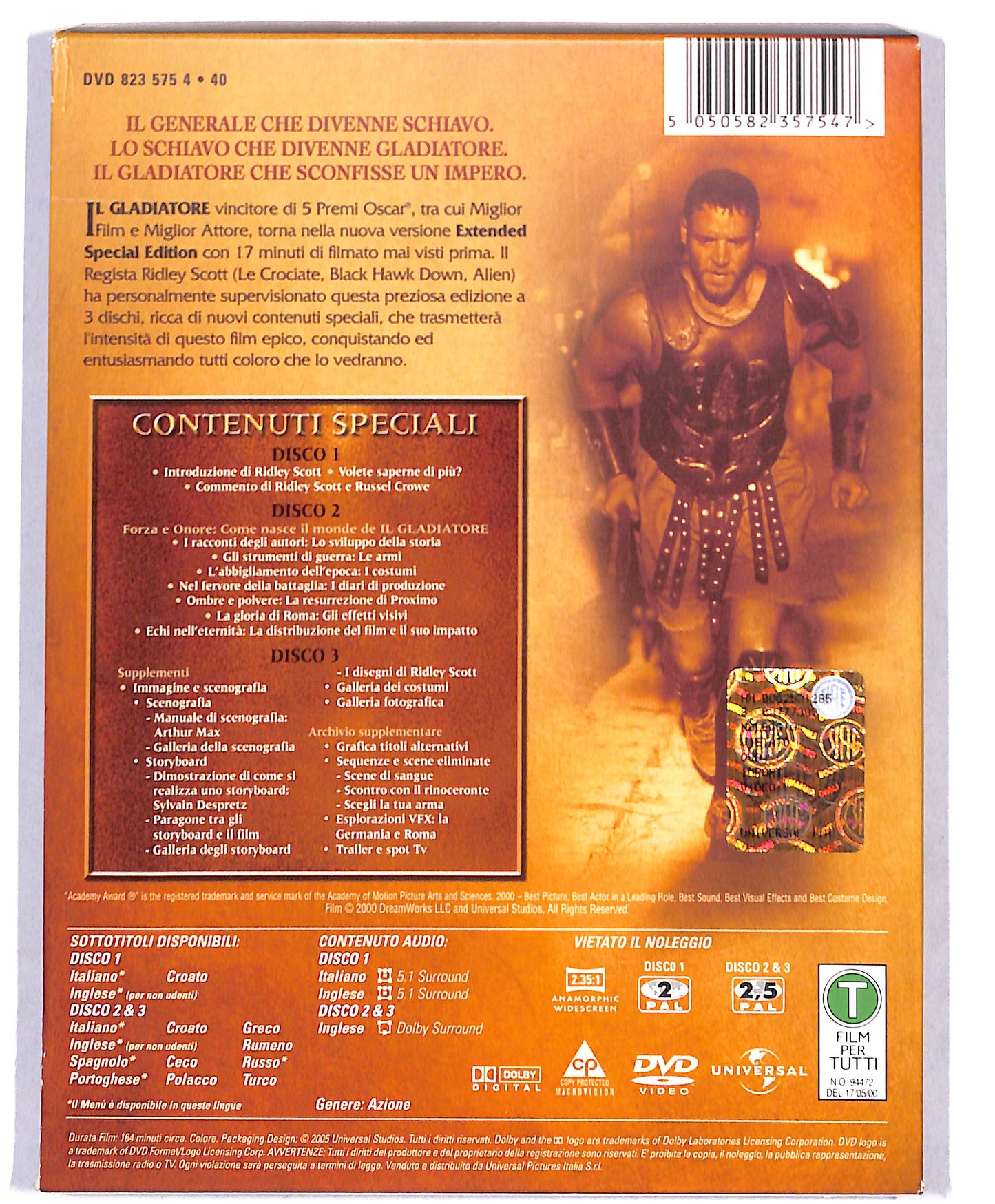 EBOND Il Gladiatore Extended Special Edition (3 dvd) DVD DB708642