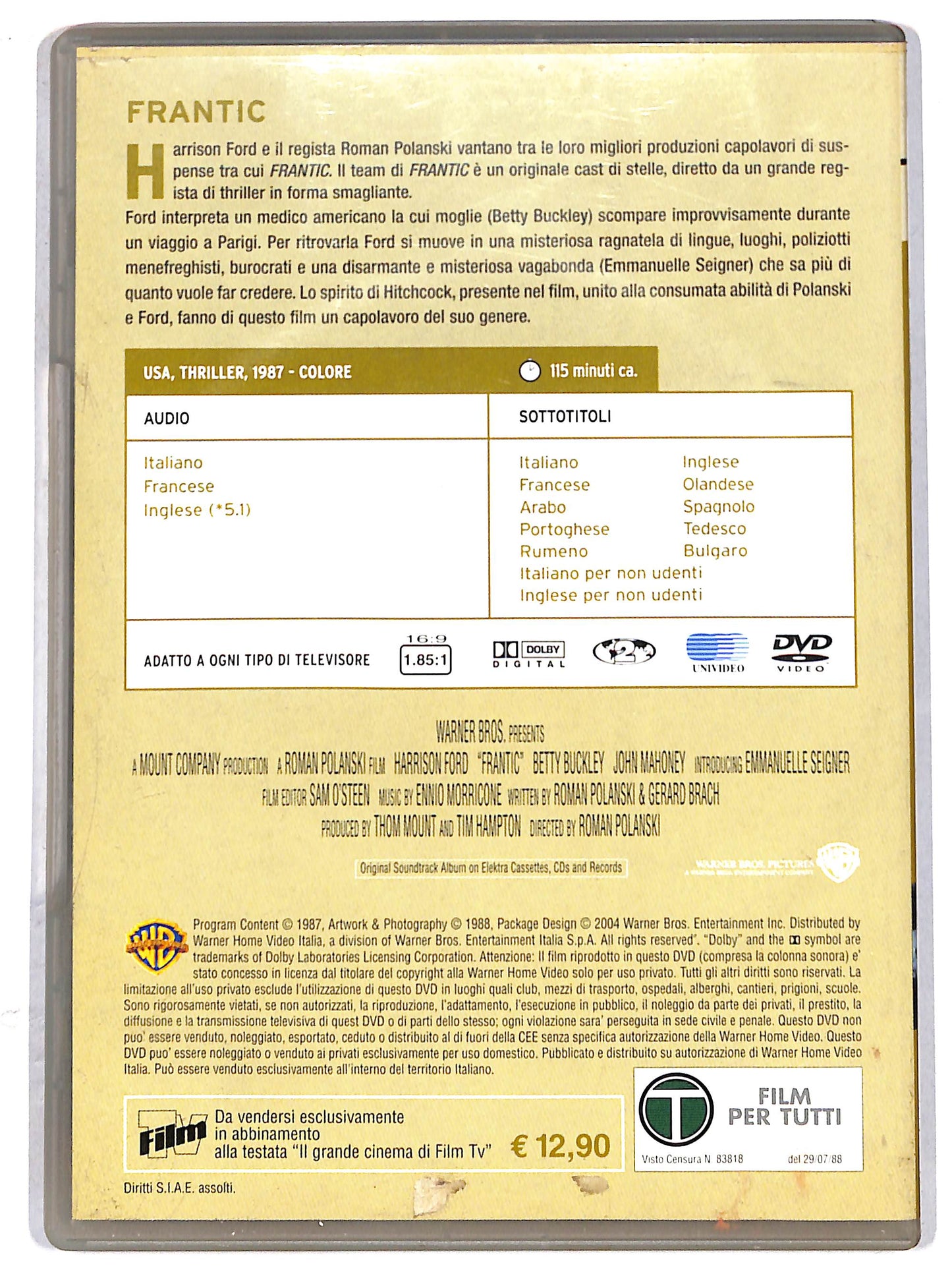 EBOND Frantic EDITORIALE DVD DB708909
