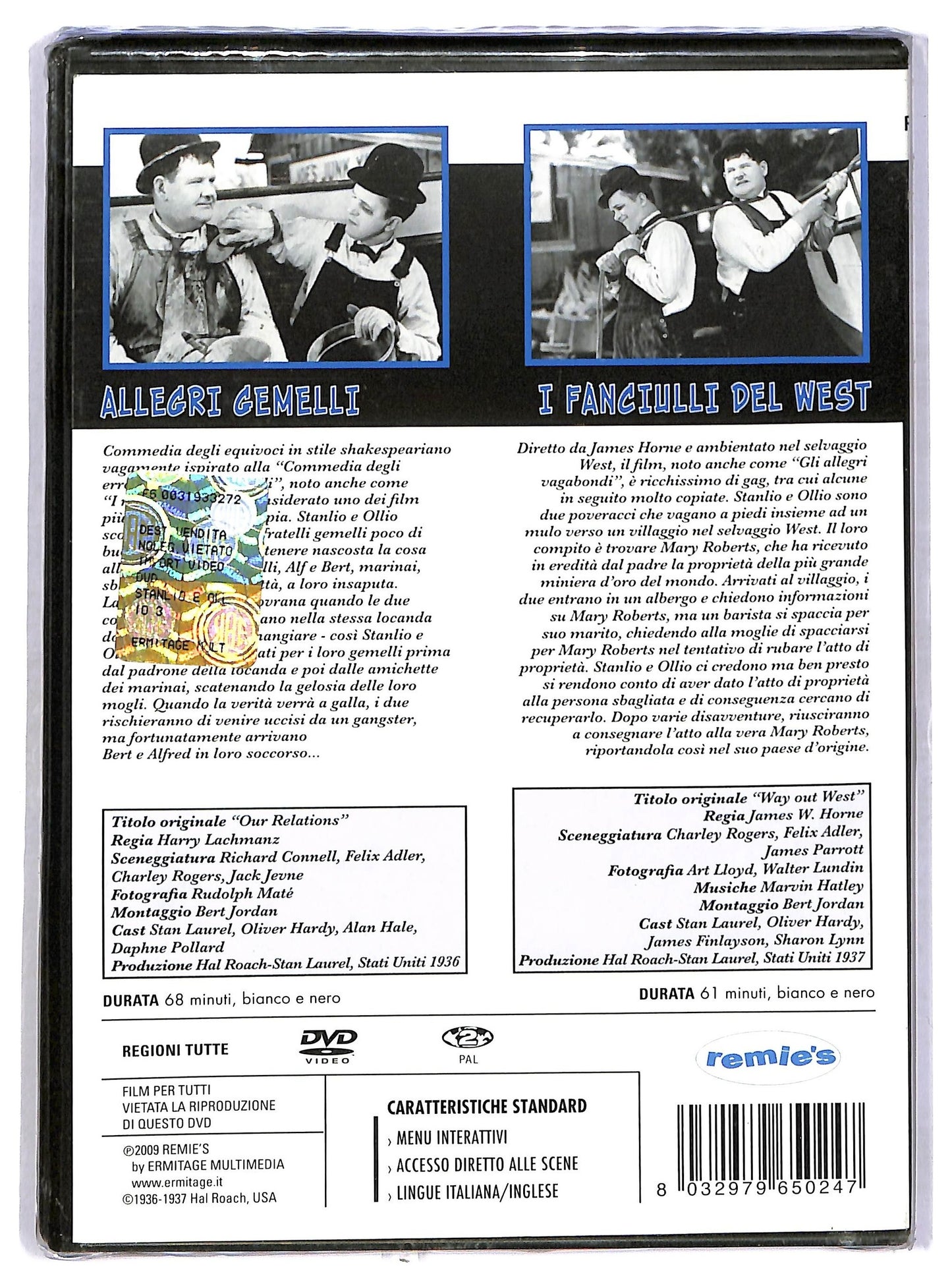 EBOND Stanlio & Ollio Vol.3 Allegri gemelli - I fanciulli del west DVD DB709131