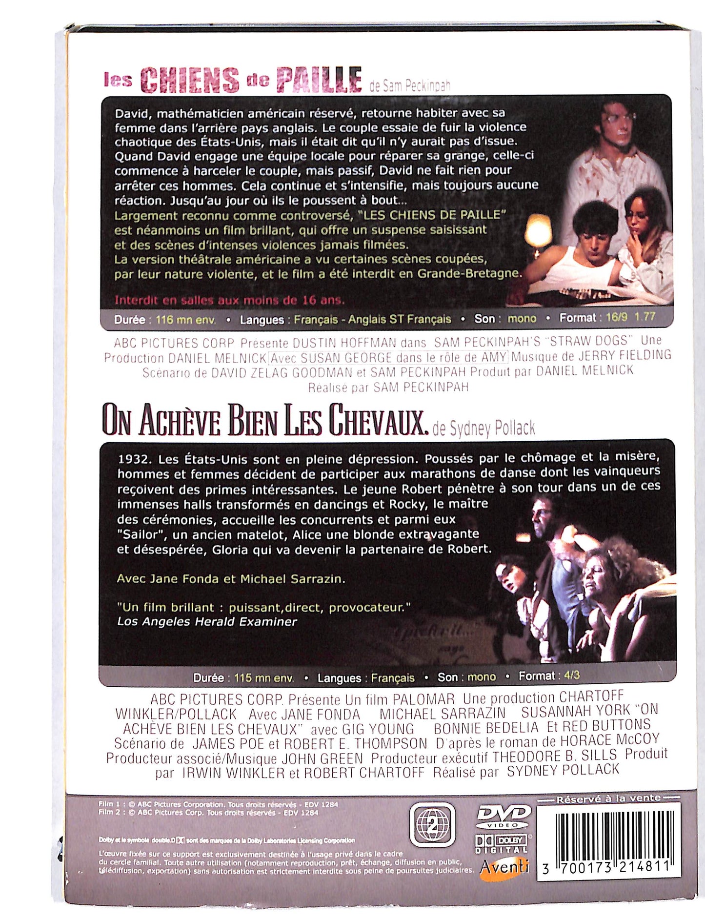 EBOND Chiens de paille - On acheve bien les chevaux DVD DB709916