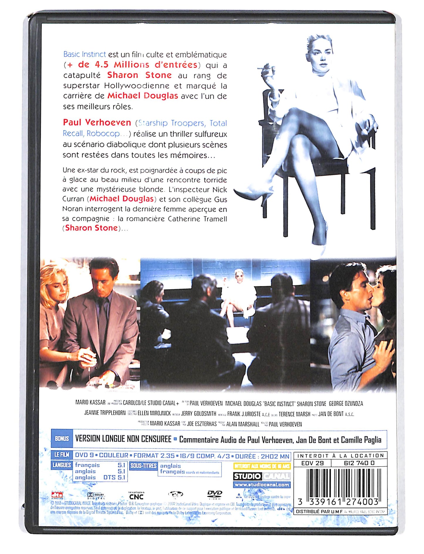 EBOND Basic Instinct Edizione Francia DVD DB709917