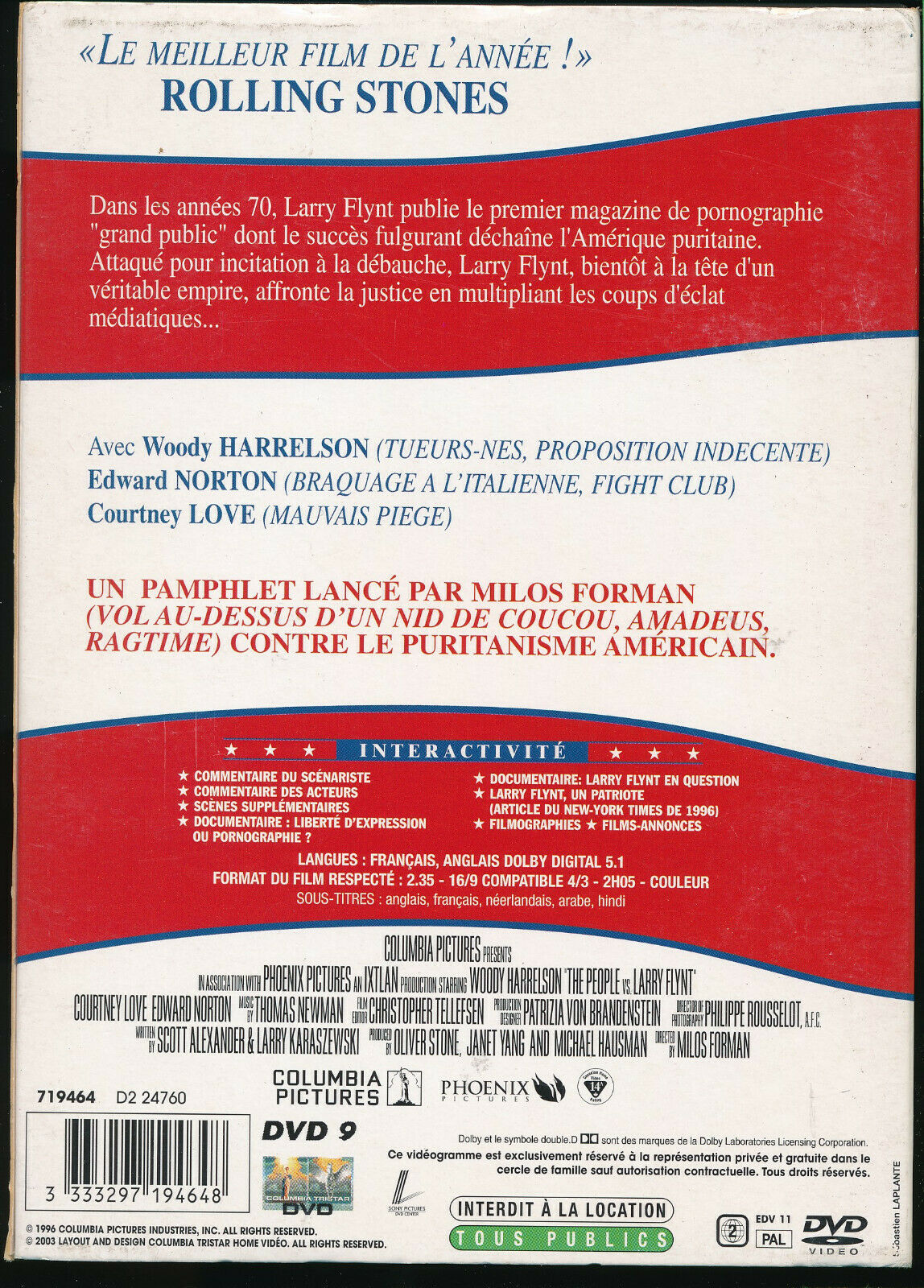 EBOND Larry Flynt Edizion Speciale Francia DVD DB709919