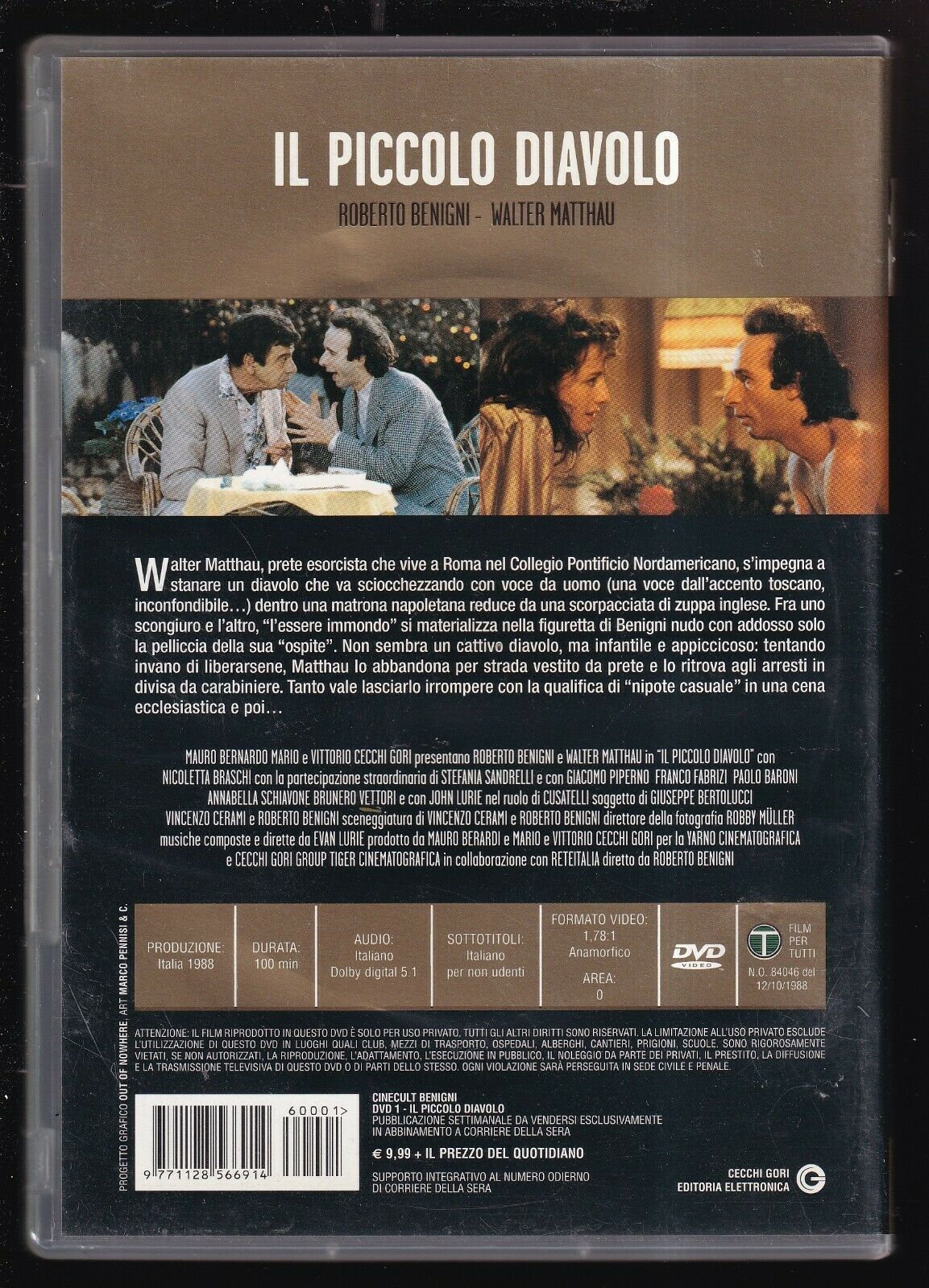 EBOND Il Piccolo Diavolo Cinecult Benigni Editoriale DVD DB710139