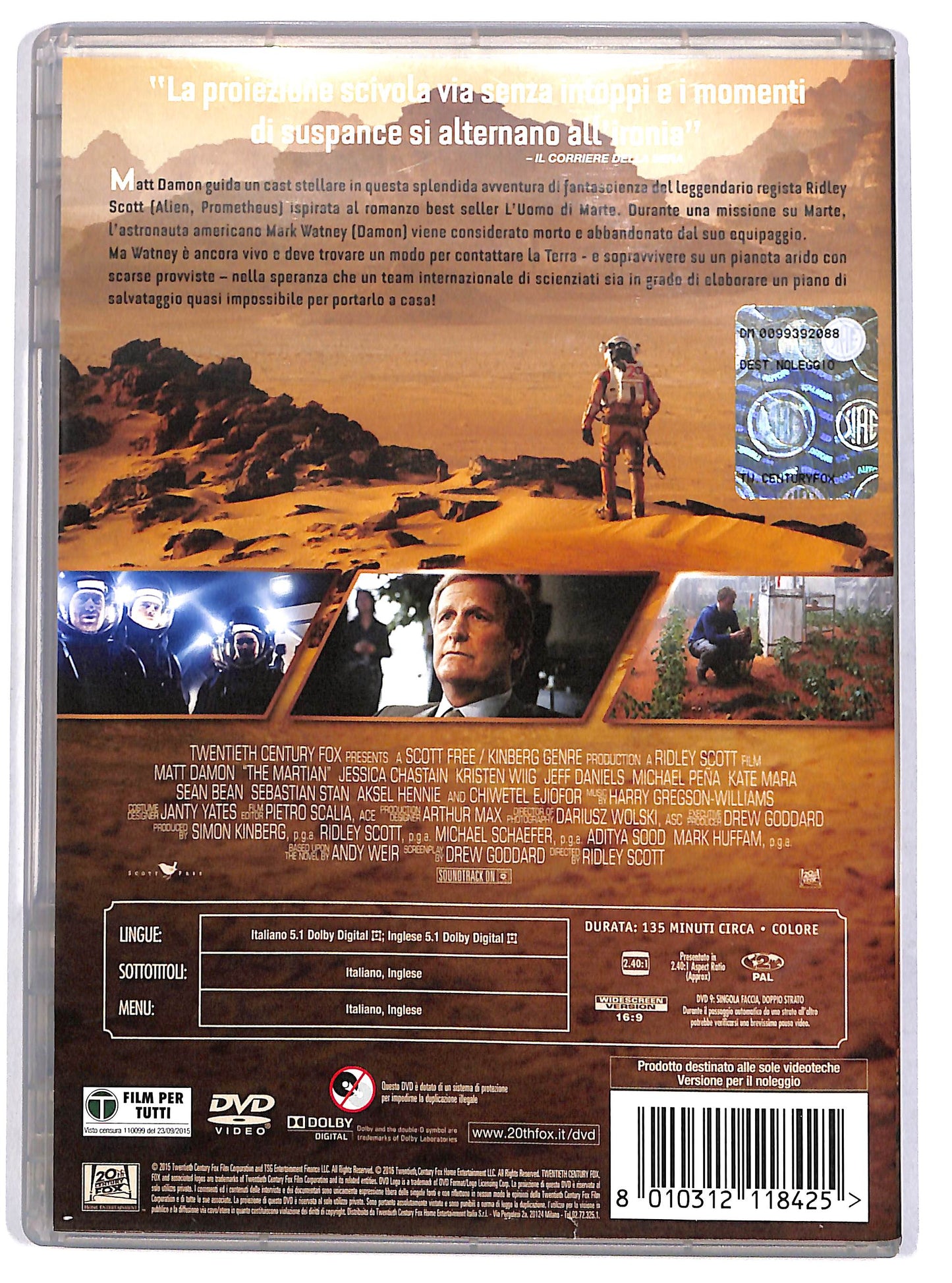 EBOND The Martian - Sopravvissuto Noleggio DVD DB710311