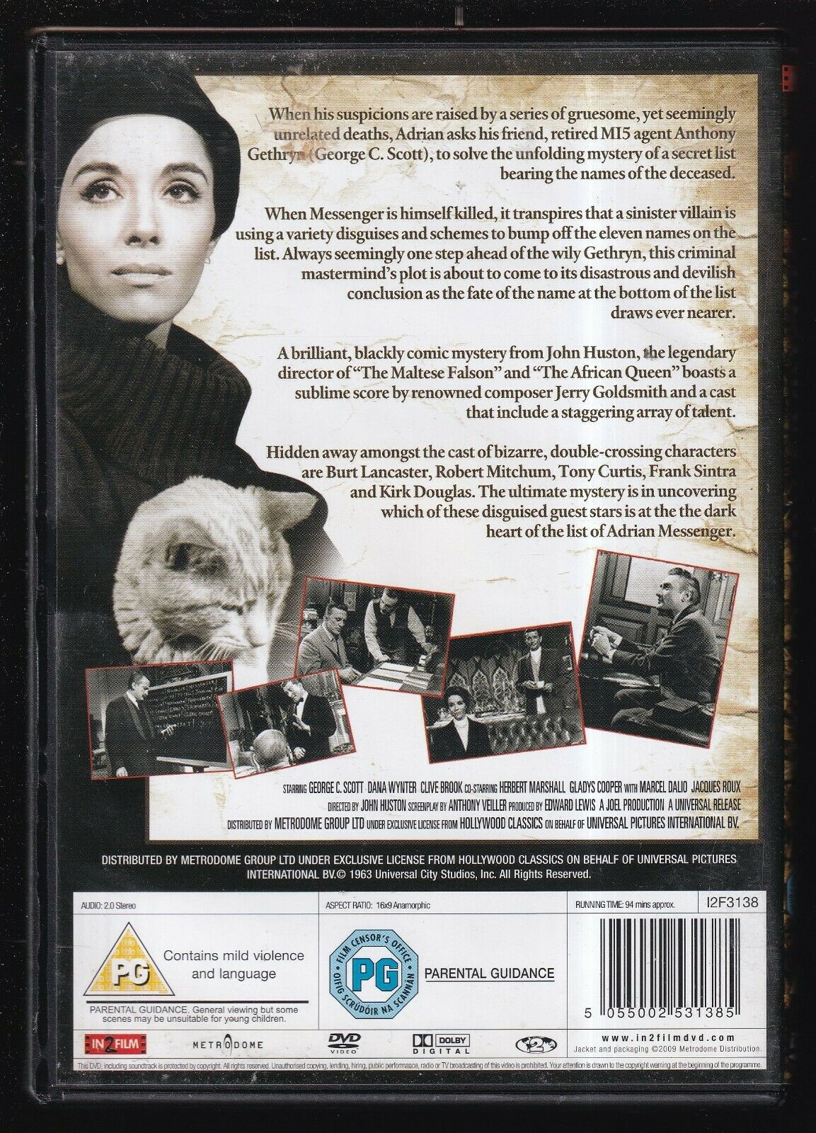 EBOND The List Of Adrian Messenger 1964 [edizione Regno Unito] DVD DB710612