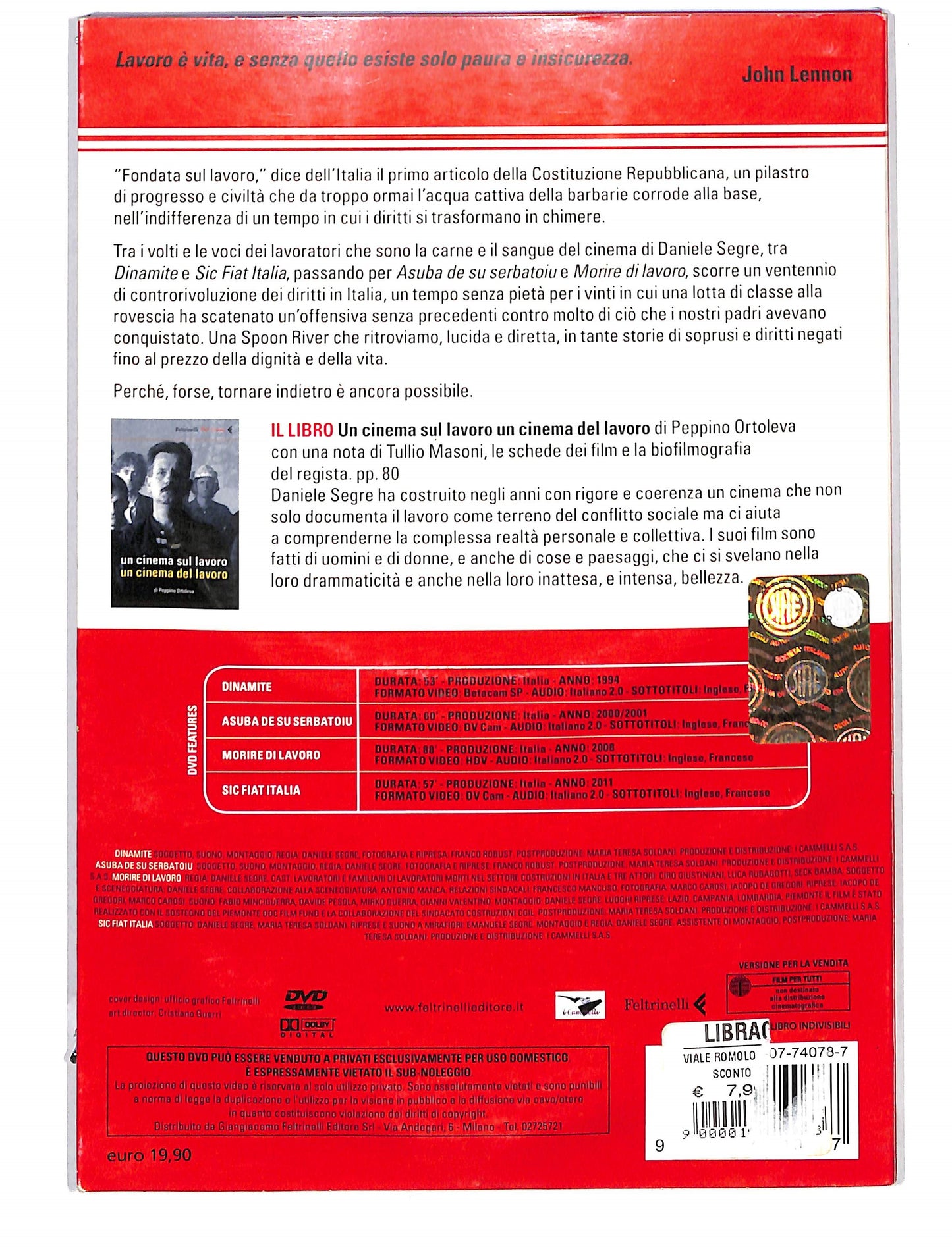 EBOND Vivere e morire di lavoro +DVD DB710627