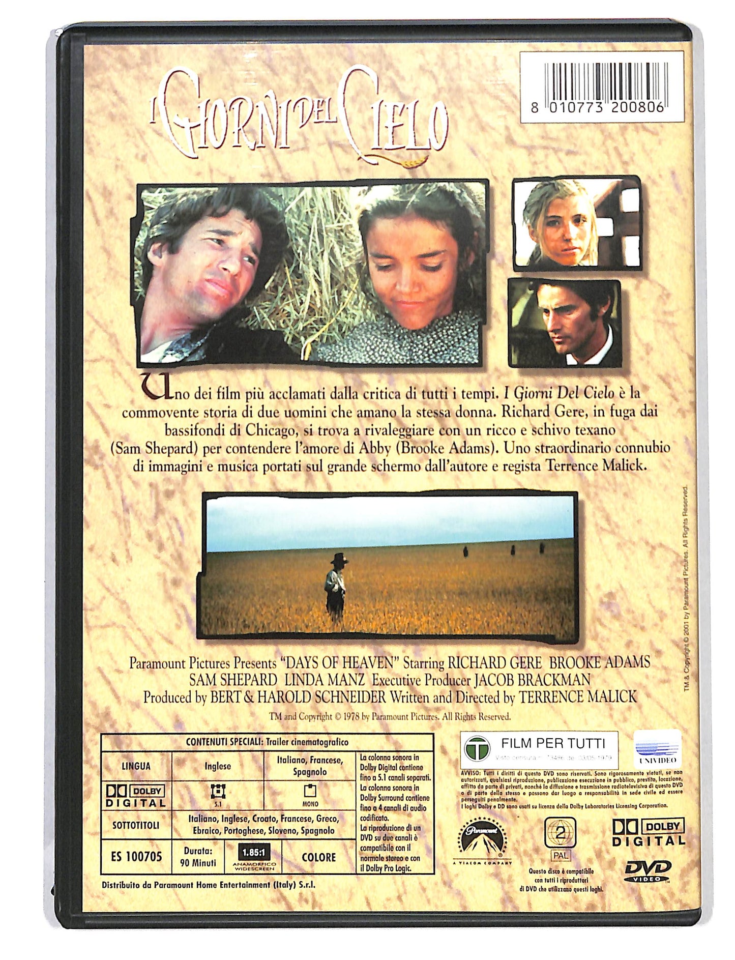 EBOND I giorni del Cielo  DVD DB710640