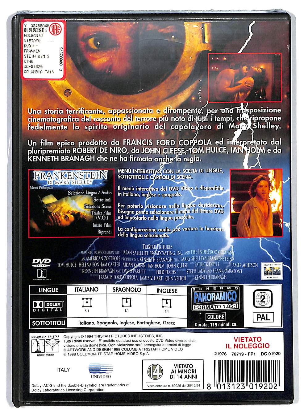 EBOND Frankenstein di Mary Shelley DVD DB710963