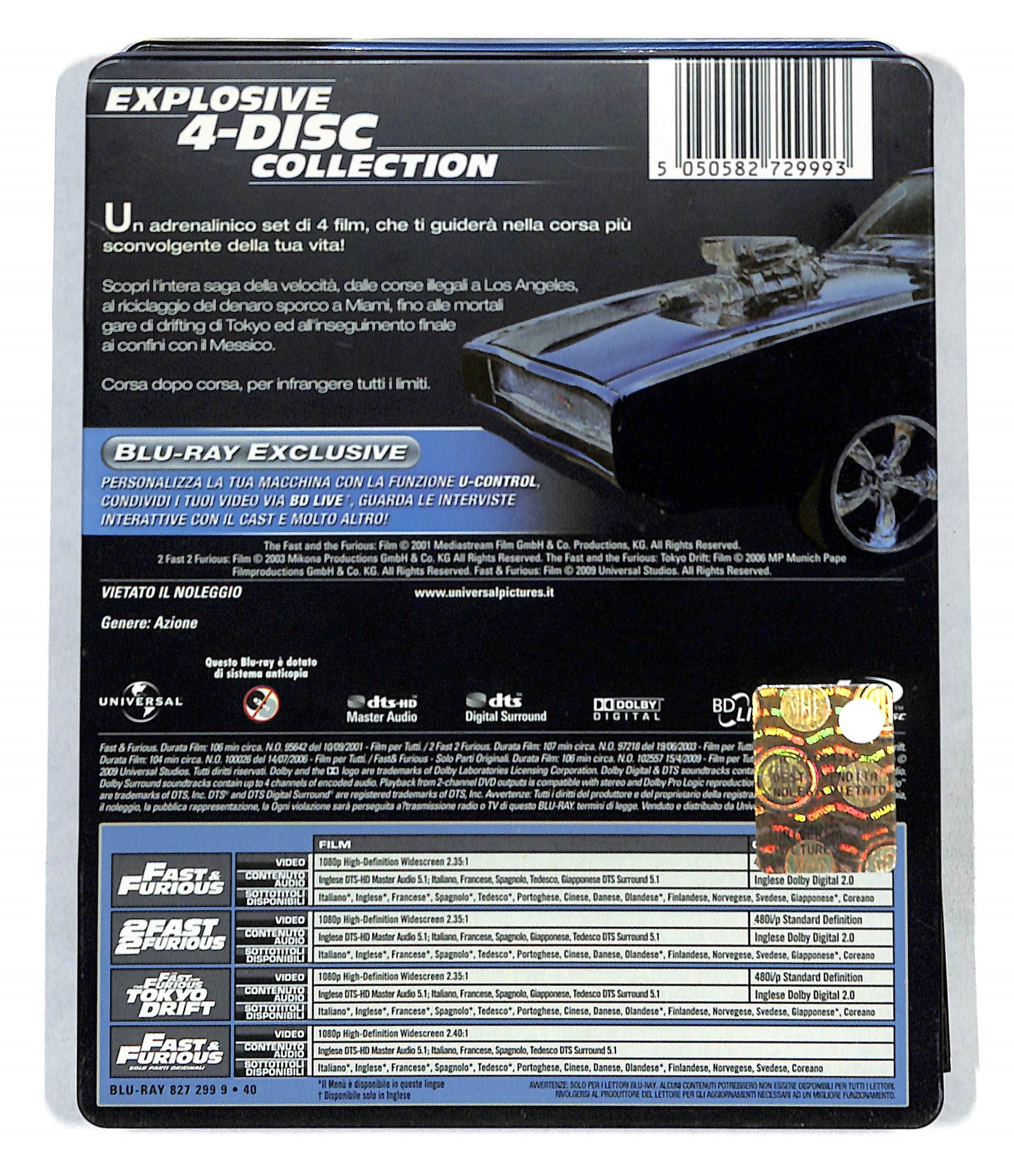 EBOND The Fast And The Furious Ultimate Collection Steelbook BLURAY DB711616