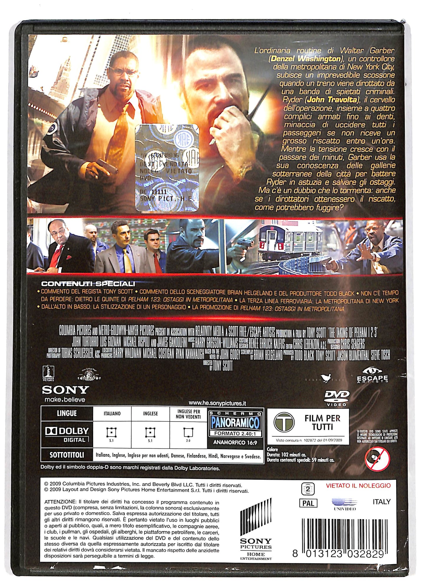 EBOND Pelham 1 2 3 - Ostaggi In Metropolita DVD DB711837