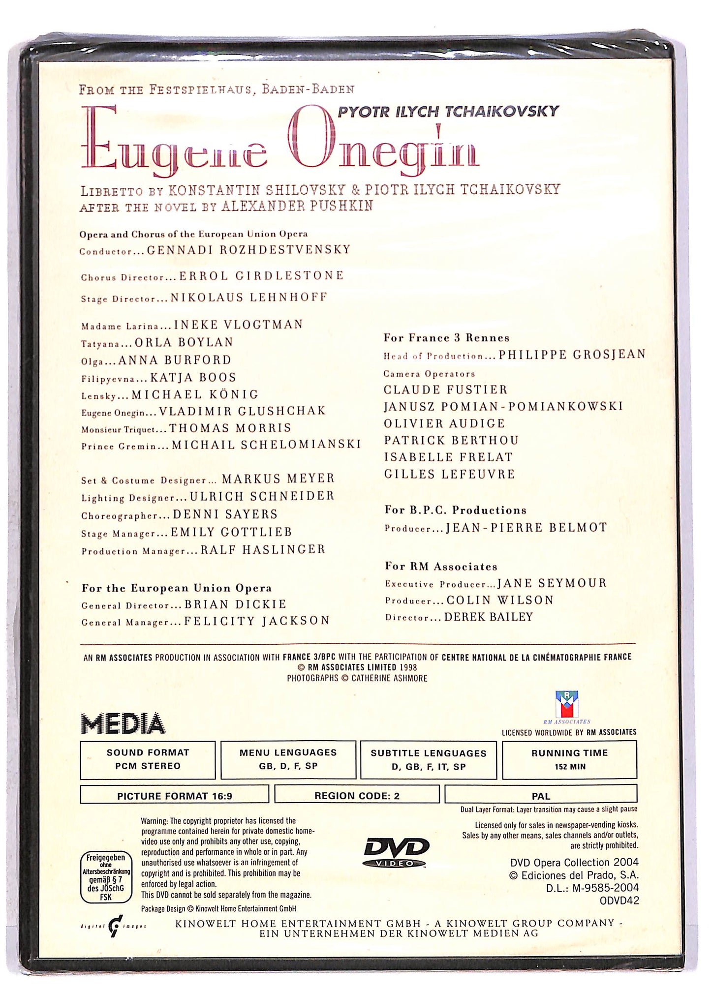 EBOND Eugene Onegin DvD Opera EDITORIALE DVD DB712617