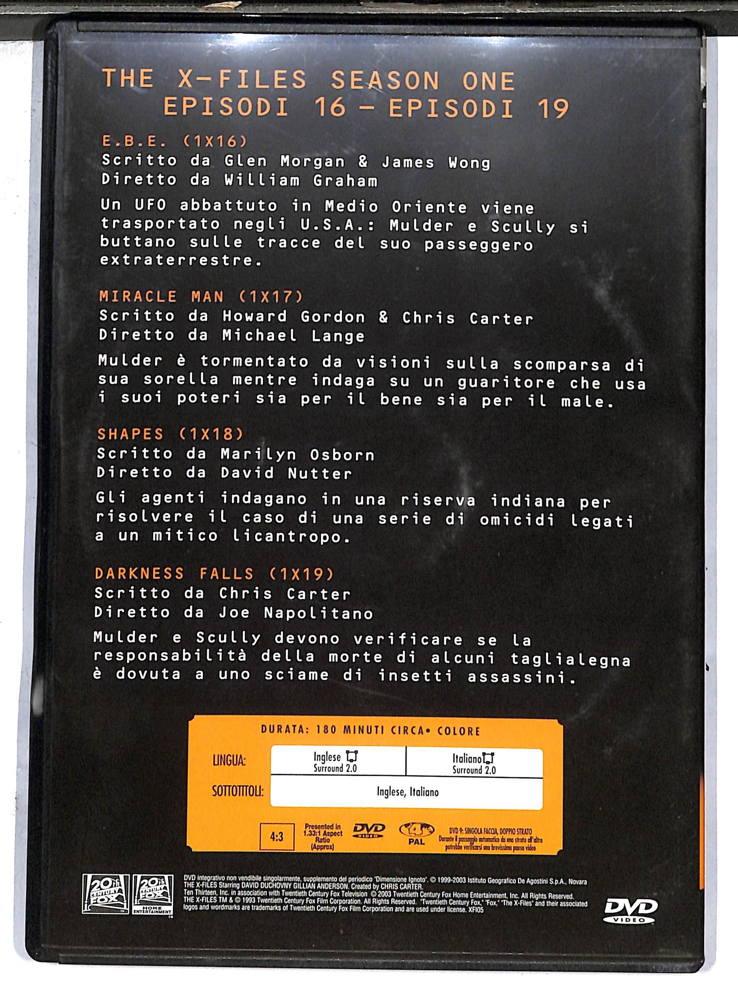EBOND the x files season one episodi 16 - 19 EDITORIALE DVD DB712619