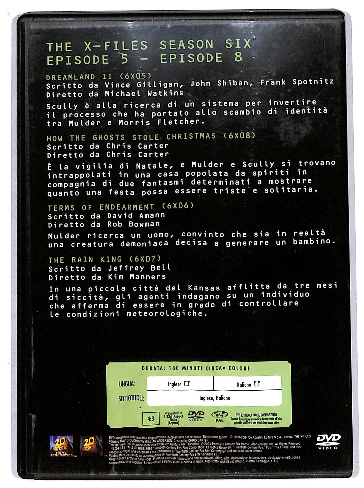 EBOND the x files collection volume 2 season six EDITORIALE DVD DB712620