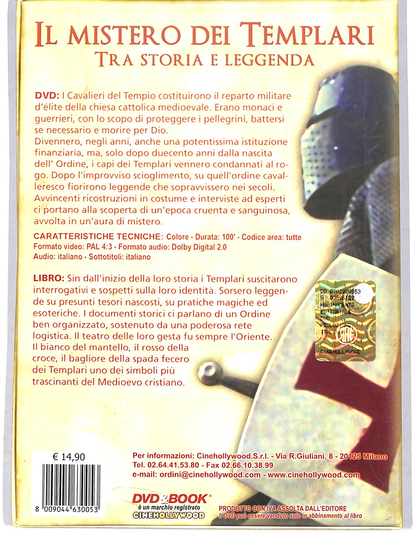 EBOND Il mistero dei templari - BOOK + DVD DB712644