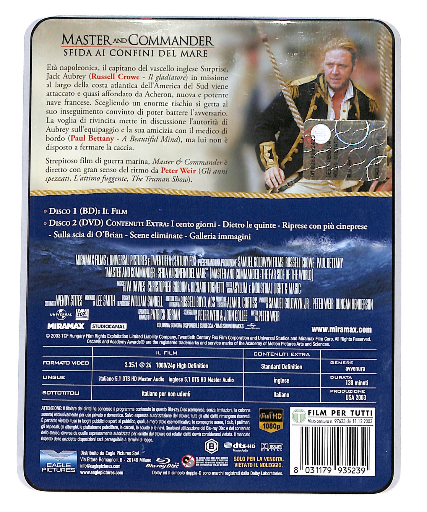 EBOND Master & Commander Sfida Ai Confini Del Mare STEELBOOK BLURAY DB712711
