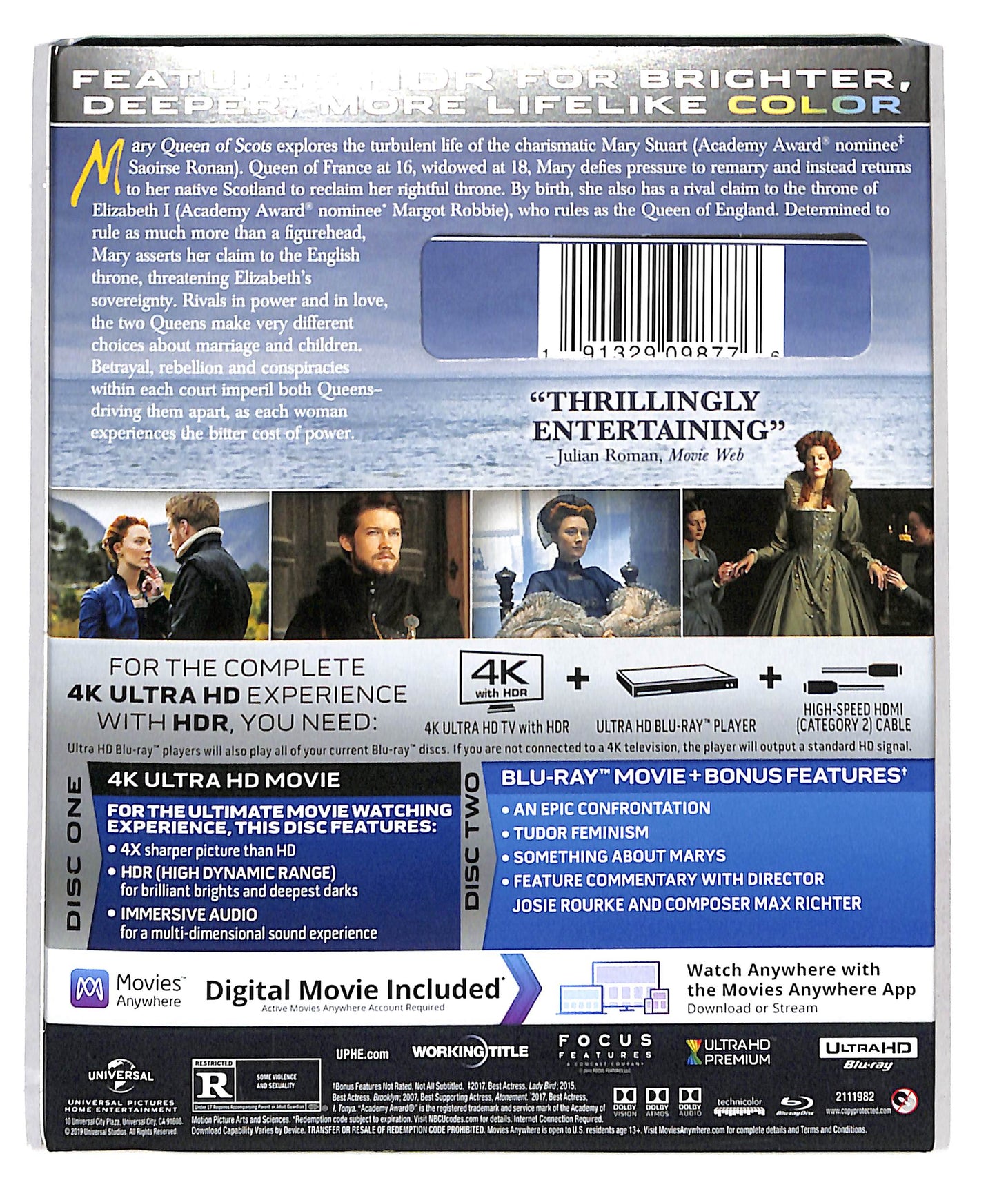 EBOND Mary Queen of Scots 4K ULTRA HD + DIGITAL BLURAY DB712932