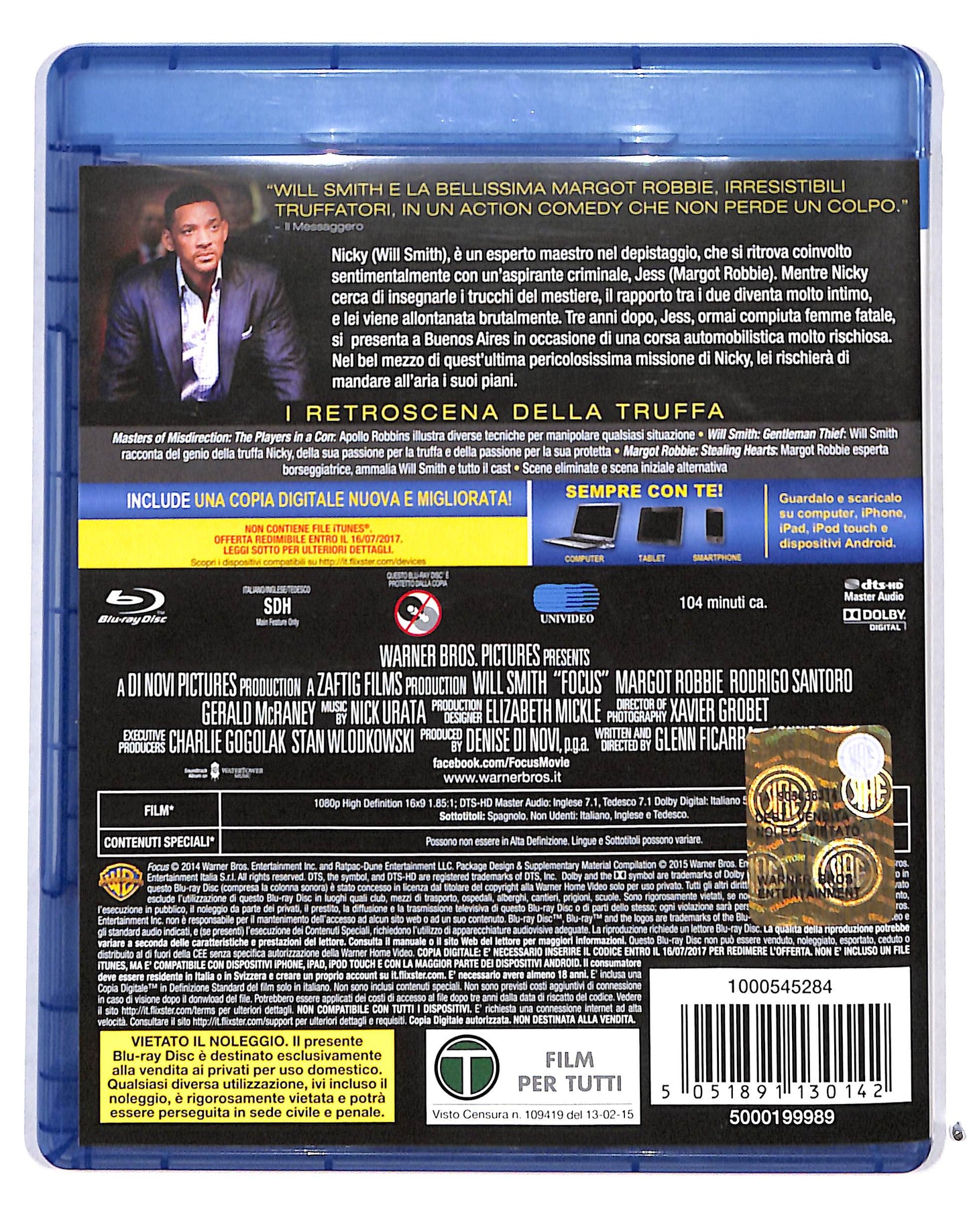 EBOND Focus -Niente e Come Sembra BLURAY + Copia Digitale BLURAY DB713227