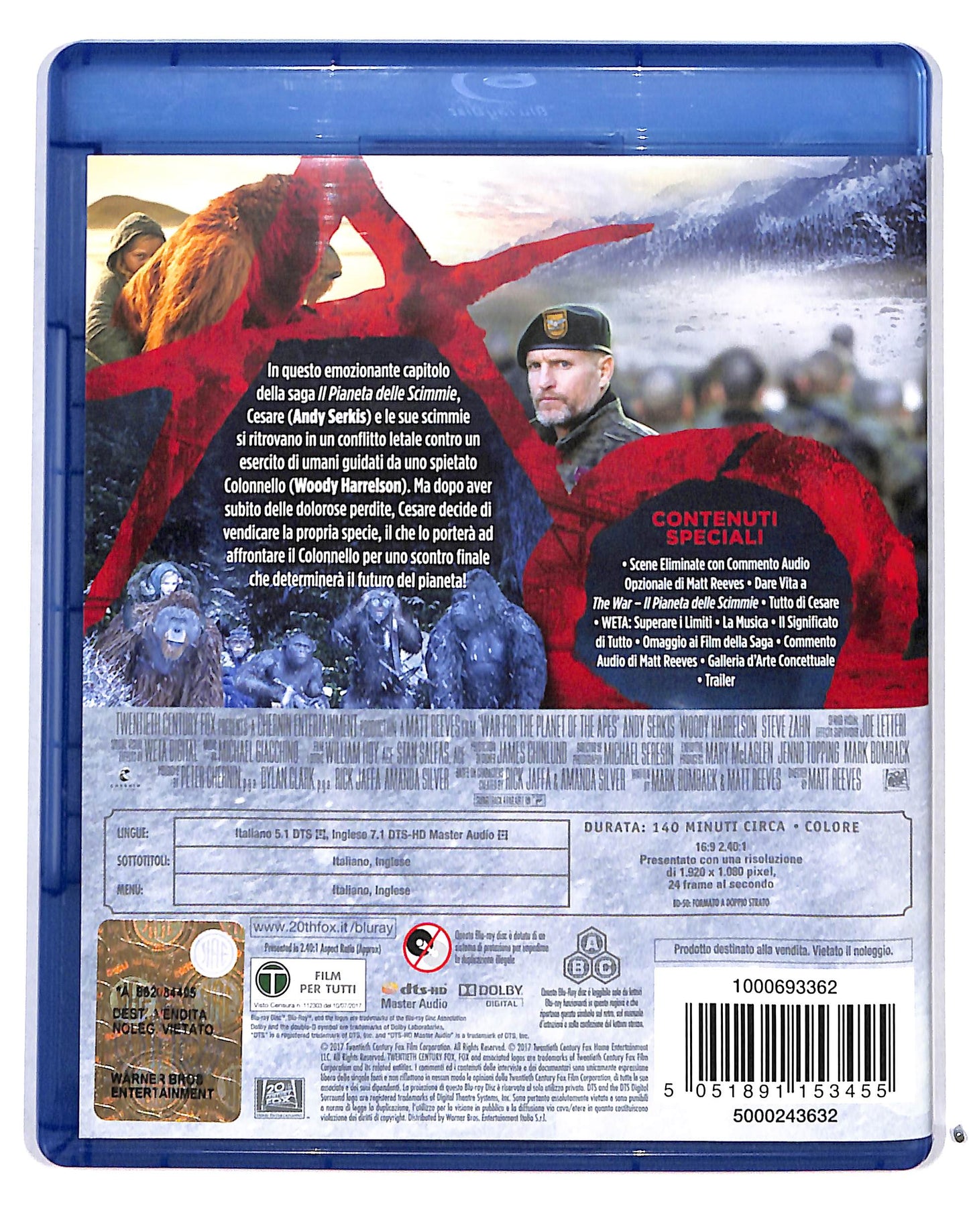 EBOND The War - Il Pianeta Delle Scimmie BLURAY BLURAY DB713263