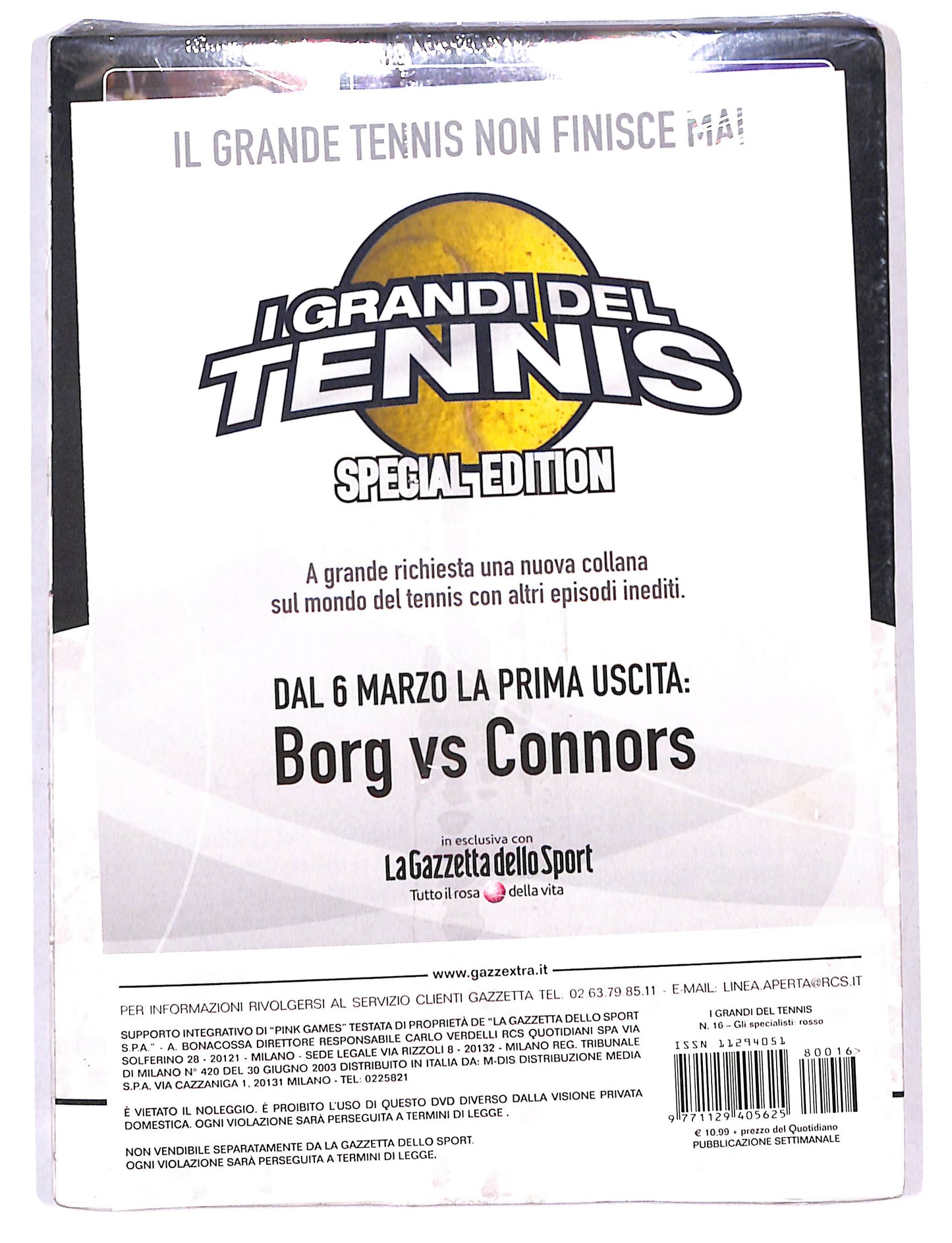EBOND I grandi del tennis vol.16 Gli specialisti Rosso DVD DB713633