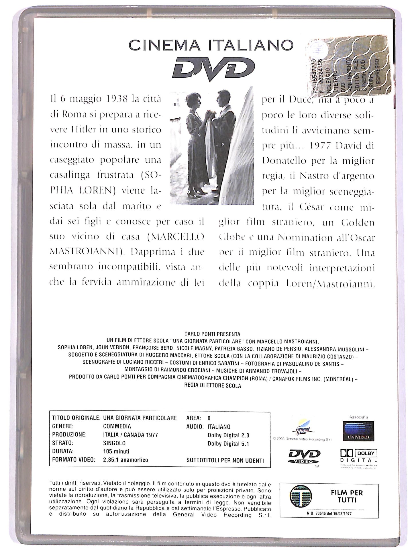 EBOND Una giornata particolare EDITORIALE DVD DB713642