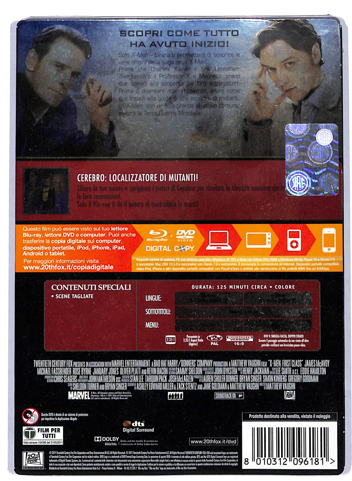 EBOND X-Men L'inizio DVD+ BLURAY+ Digital Copy DVD DB713652