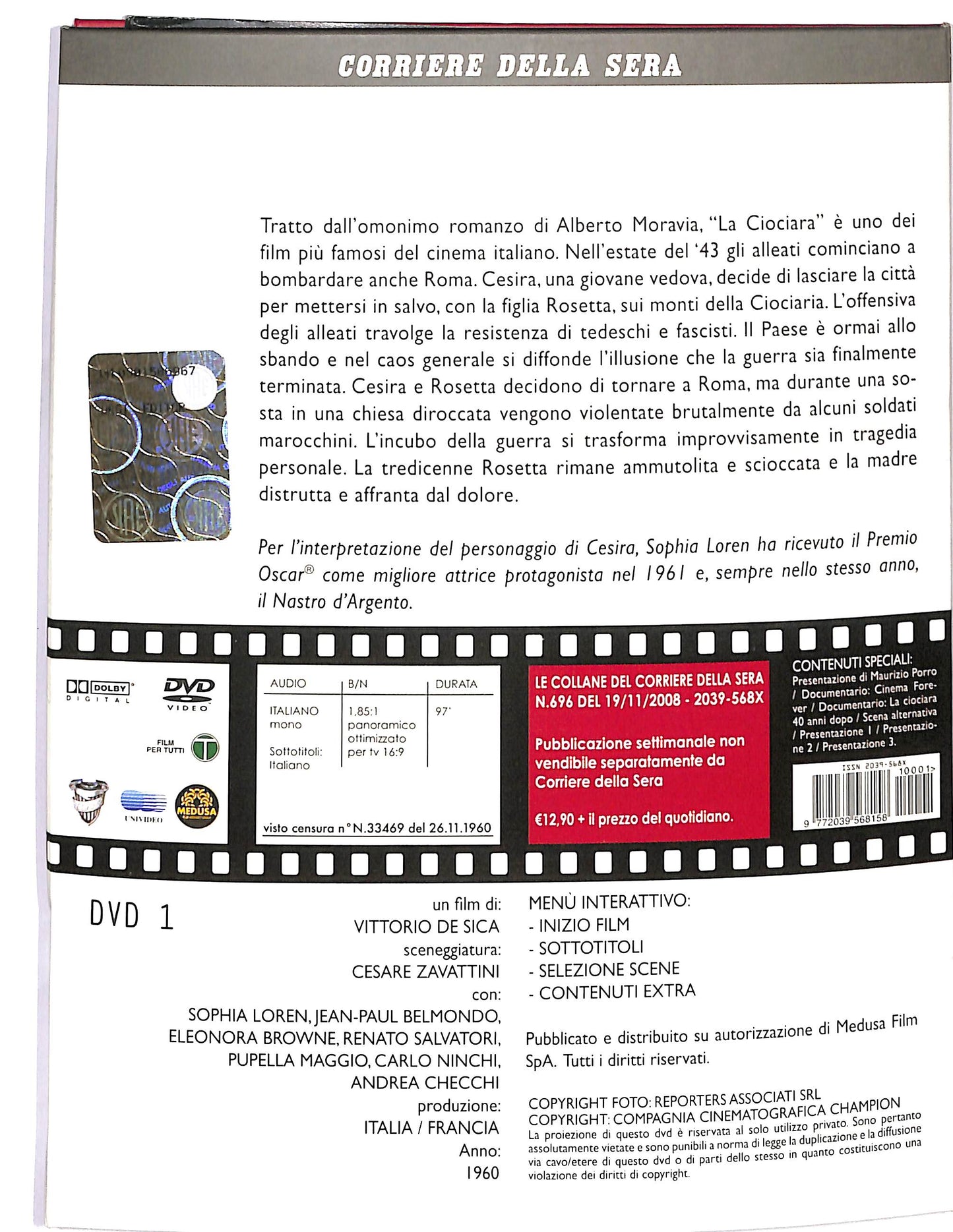 EBOND La ciociara EDITORIALE DIGIPACK DVD DB713854
