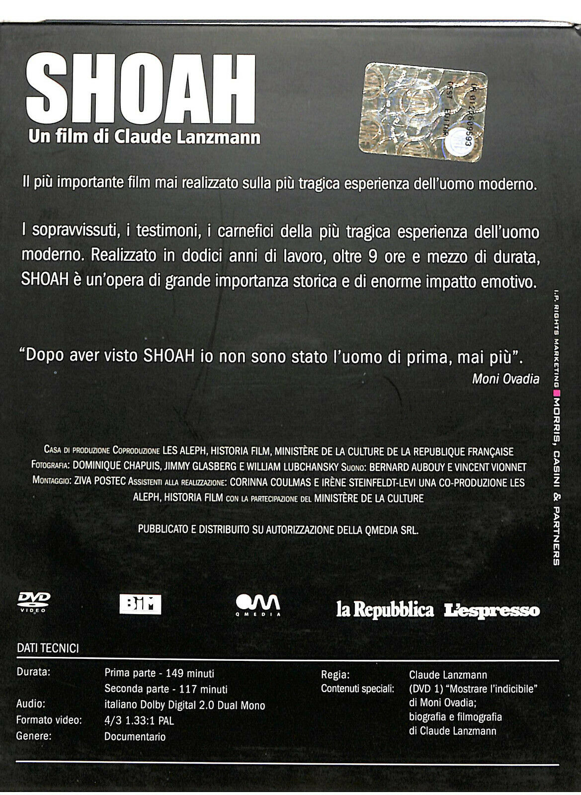 EBOND D Shoah Editoriale DVD DB713859