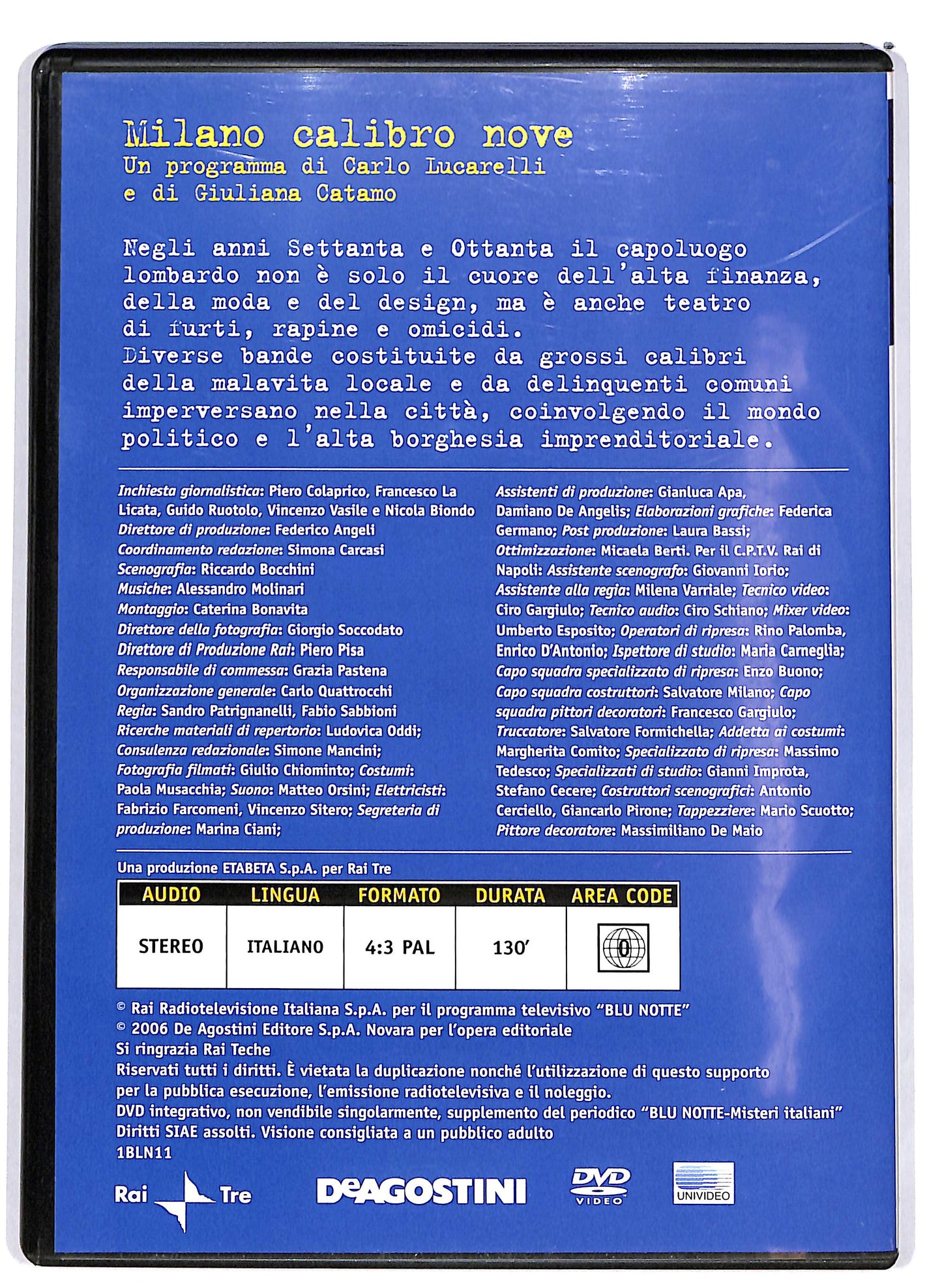 EBOND Blu notte Vol.11 - Milano calibro nove EDITORIALE DVD DB713913