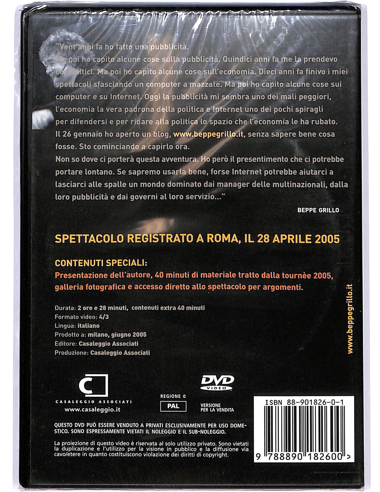 EBOND beppegrillo.it DVD DB713925