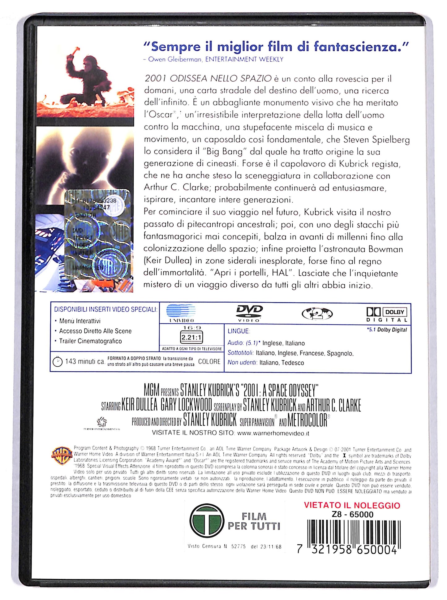 EBOND 2001: Odissea nello spazio DVD DB714255