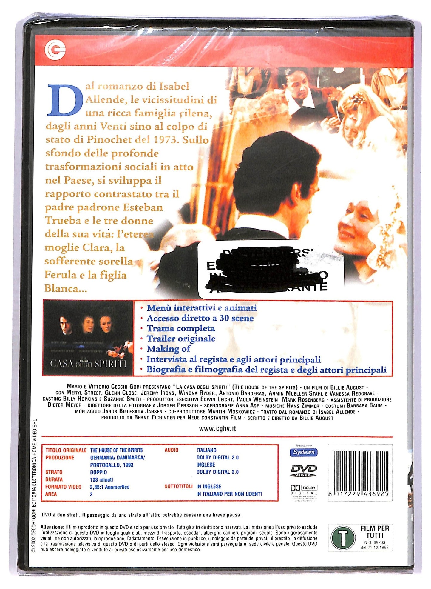 EBOND La casa degli spiriti DVD DB714335