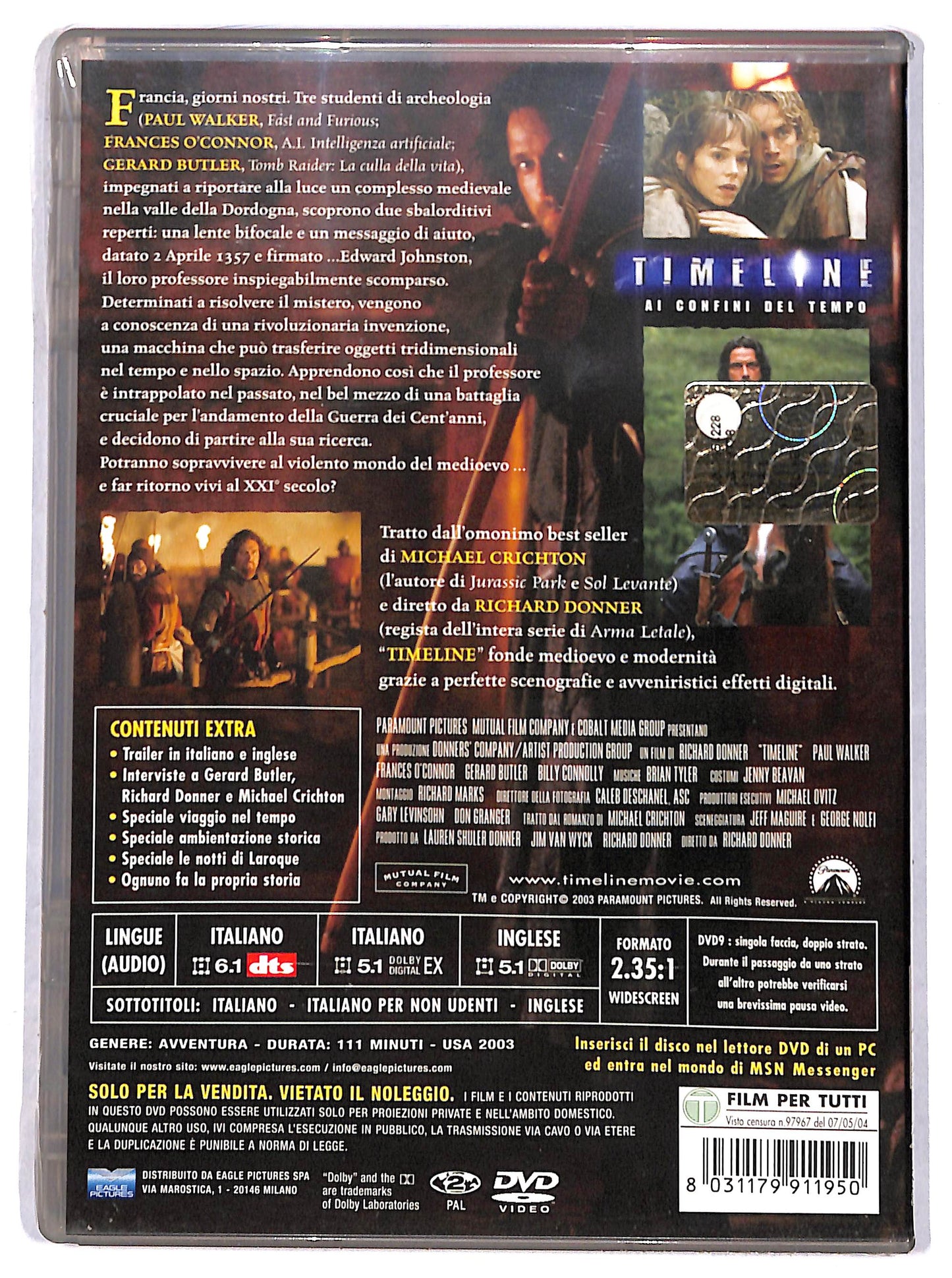 EBOND timeline - ai confini del tempo DVD DB714353