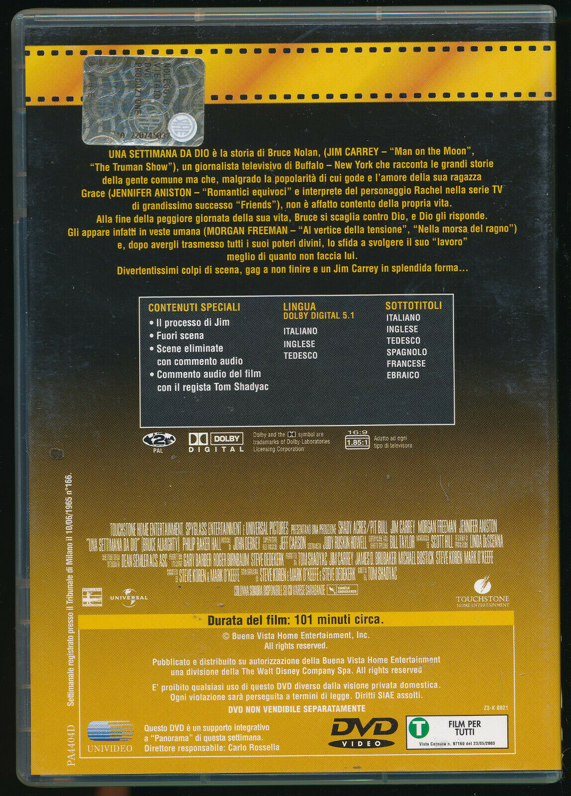 EBOND Una Settimana Da Dio Editoriale DVD DB714624